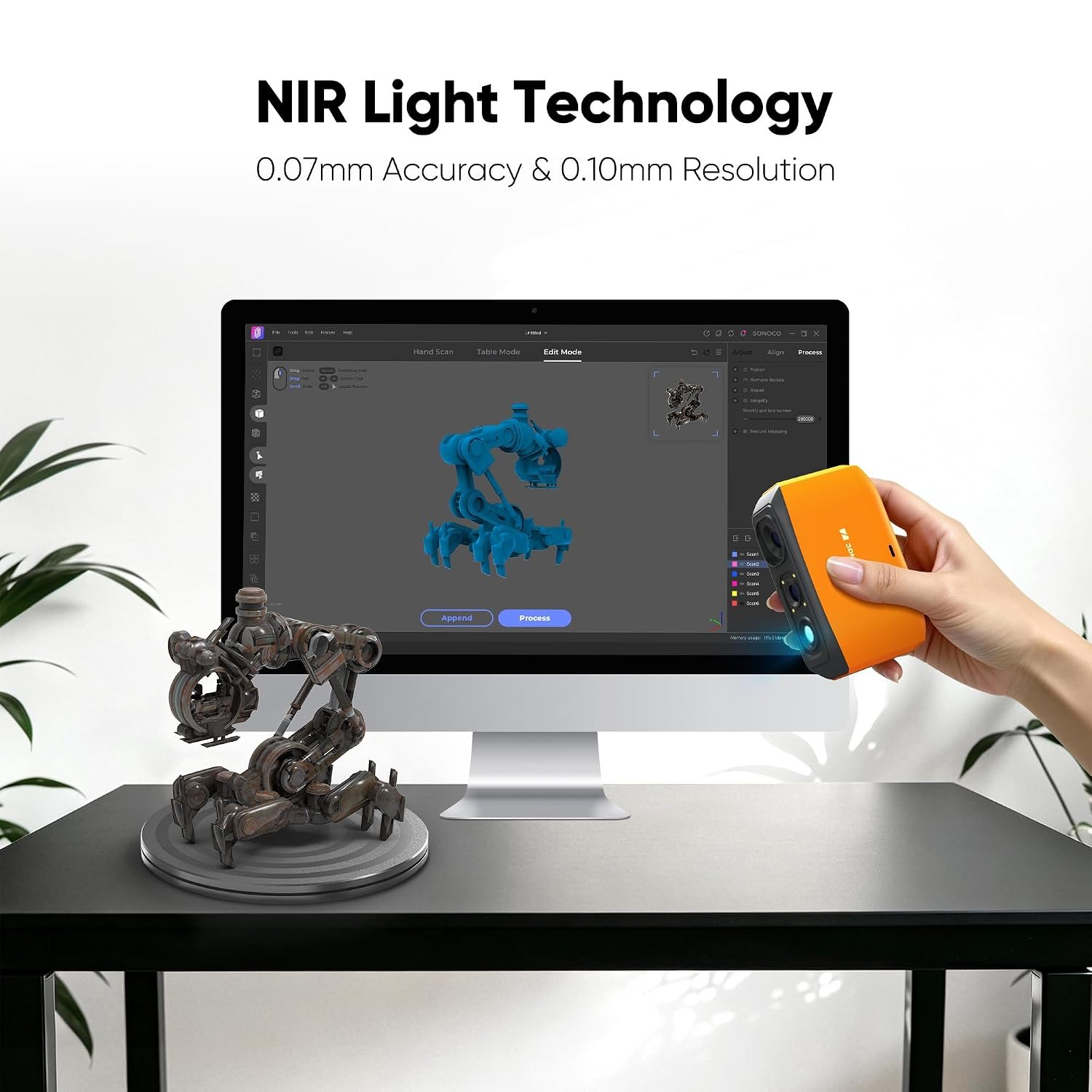 3DMakerpro Fox Entry-Level Medium-Format 3D Scanners for 3D Printing - detail view 1