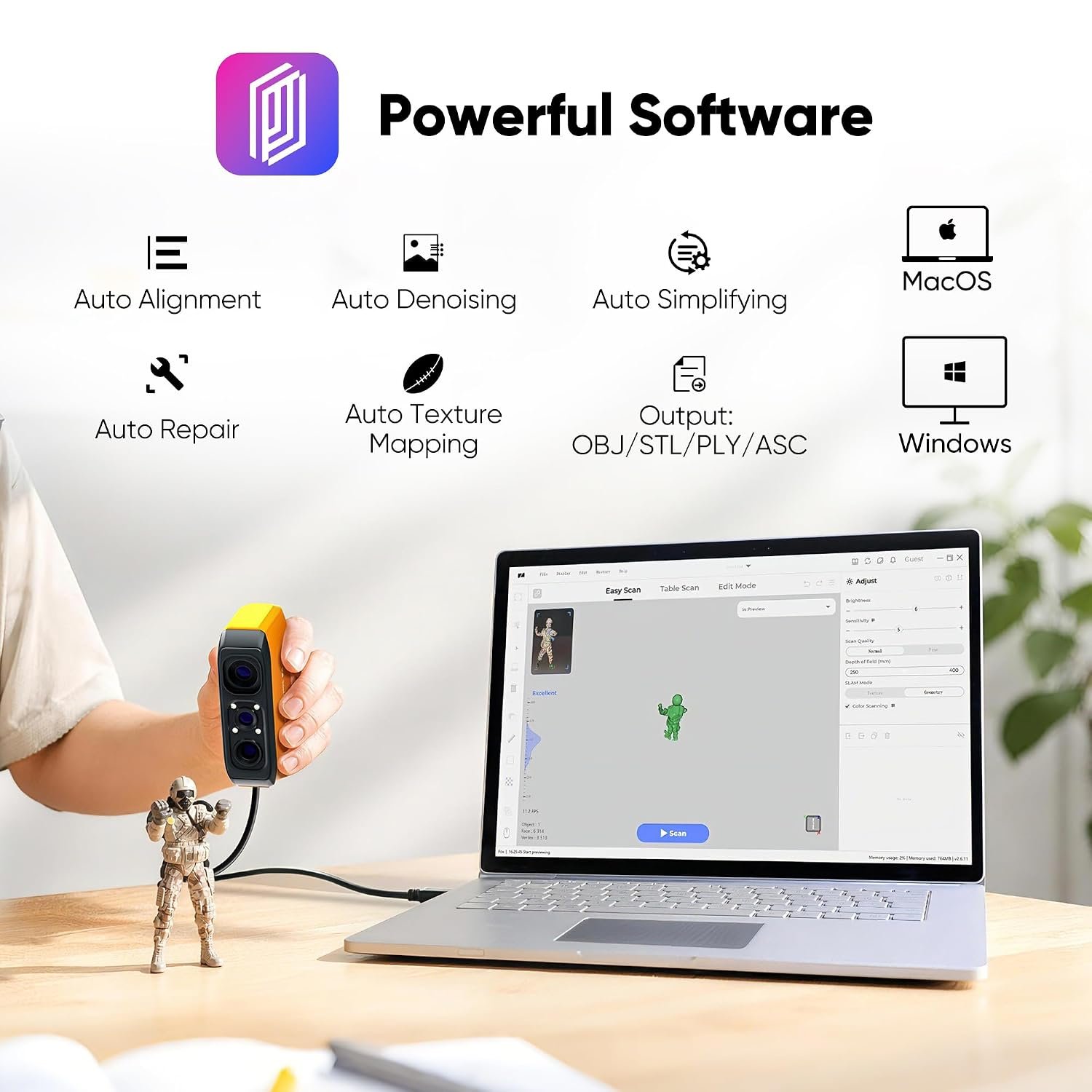 3DMakerpro Fox Entry-Level Medium-Format 3D Scanners for 3D Printing - detail view 6
