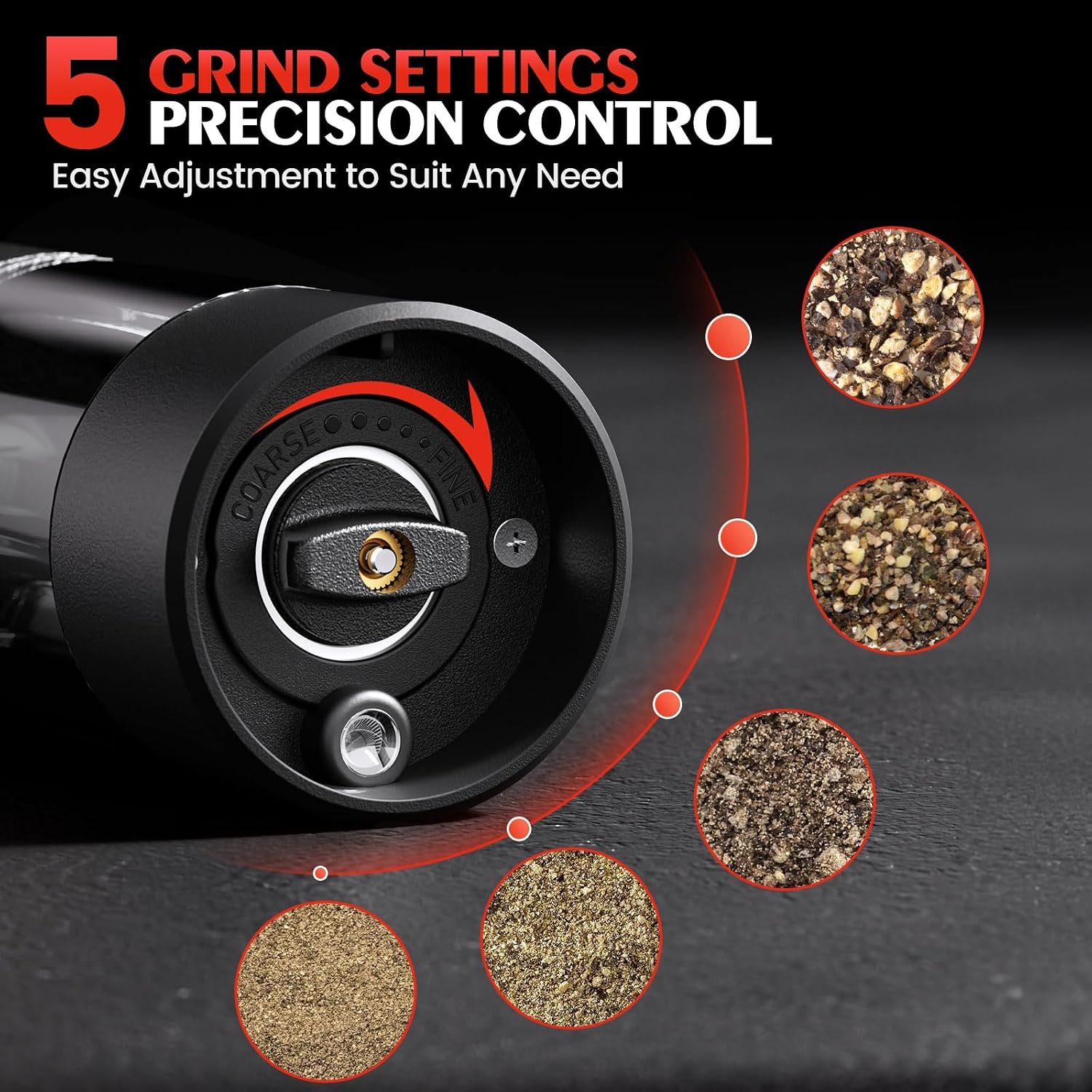 Electric Salt and Pepper Grinder Set - detail view 1