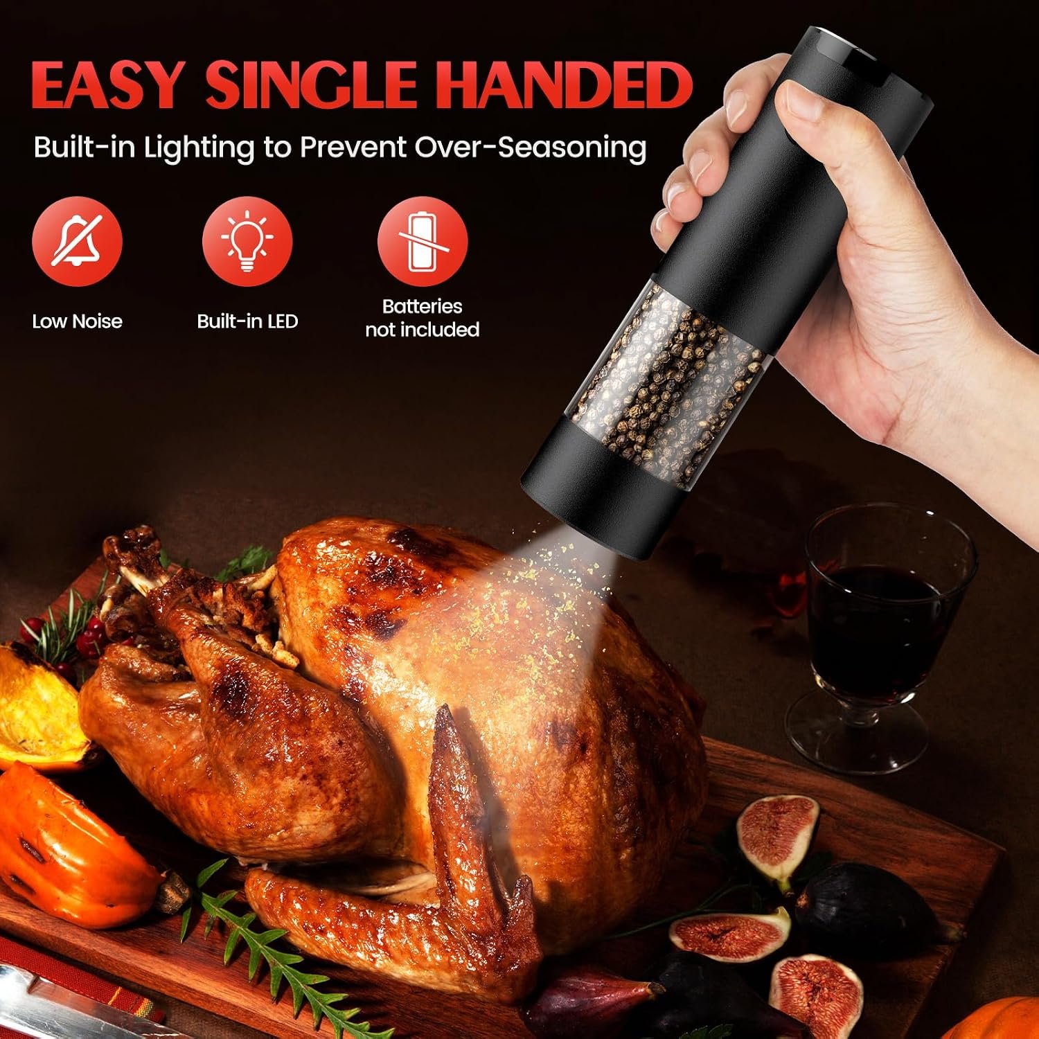 Electric Salt and Pepper Grinder Set - detail view 3