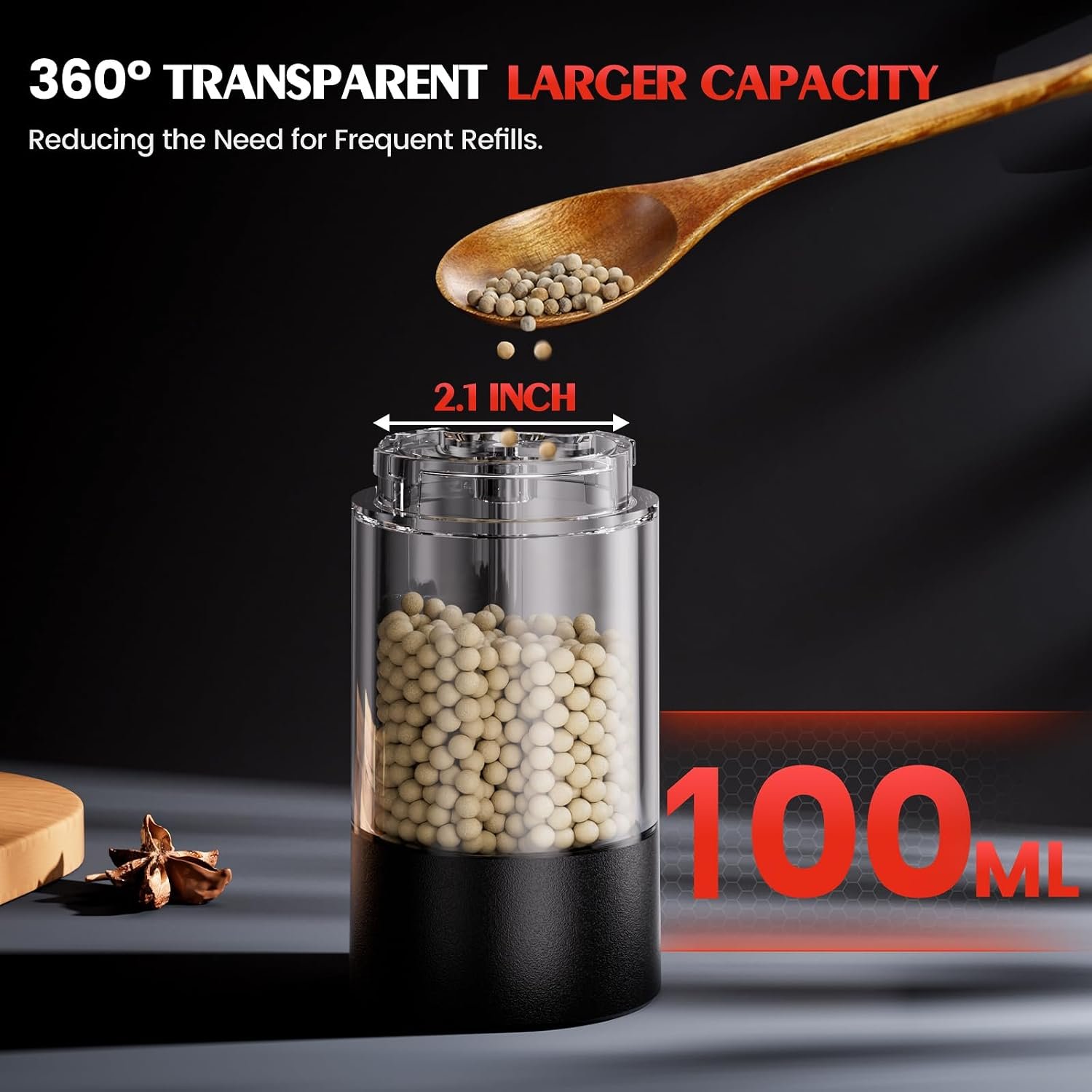 Electric Salt and Pepper Grinder Set - detail view 4