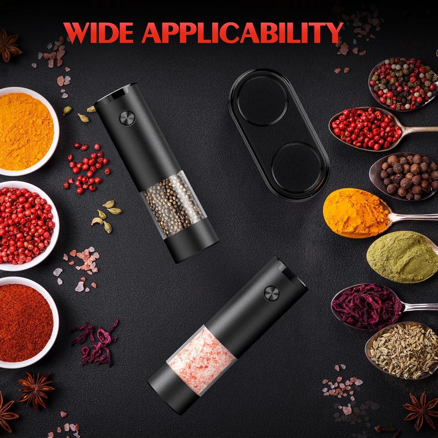 Electric Salt and Pepper Grinder Set - detail view 5