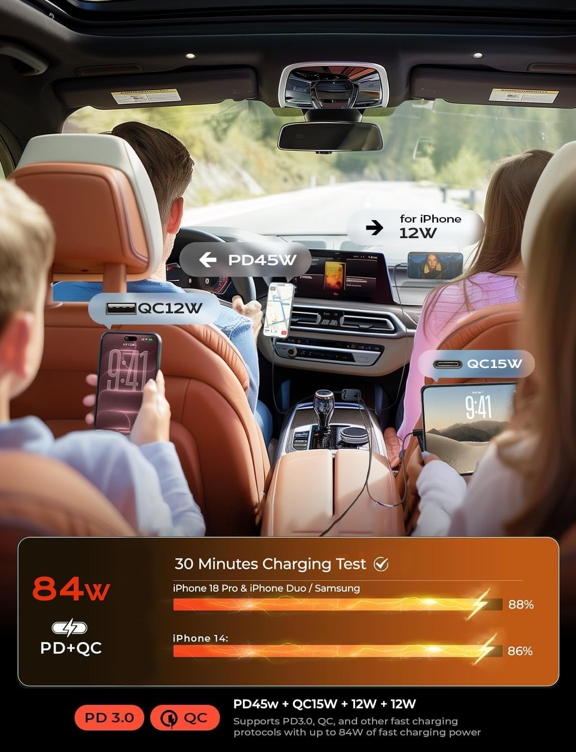 LISEN Retractable Car Charger - detail view 5