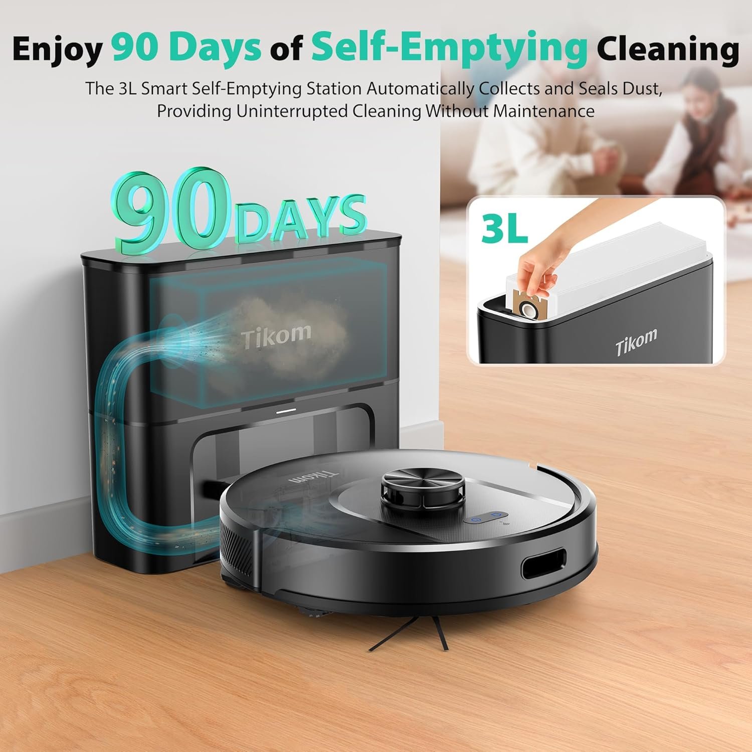 Tikom L8000 Plus Robot Vacuum and Mop - detail view 1