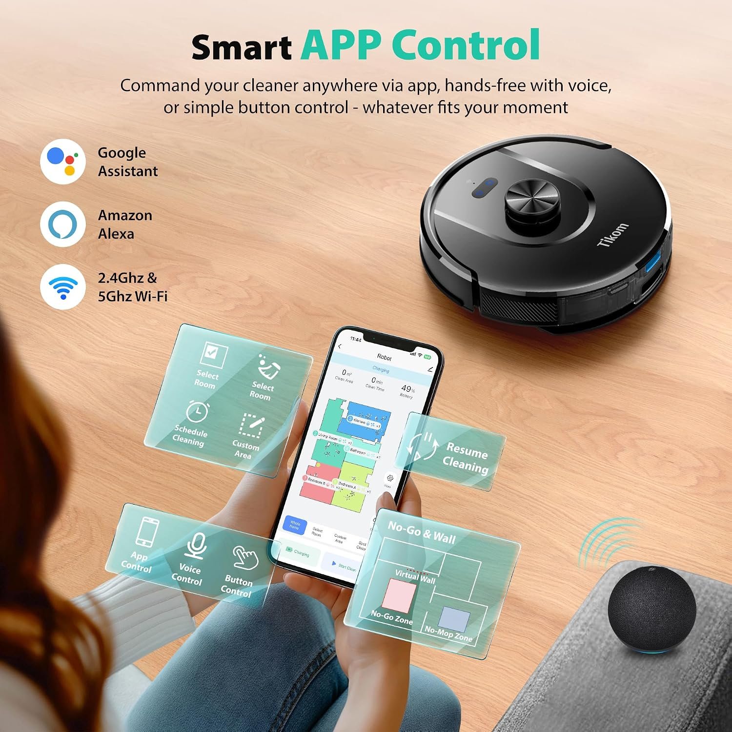 Tikom L8000 Plus Robot Vacuum and Mop - detail view 6