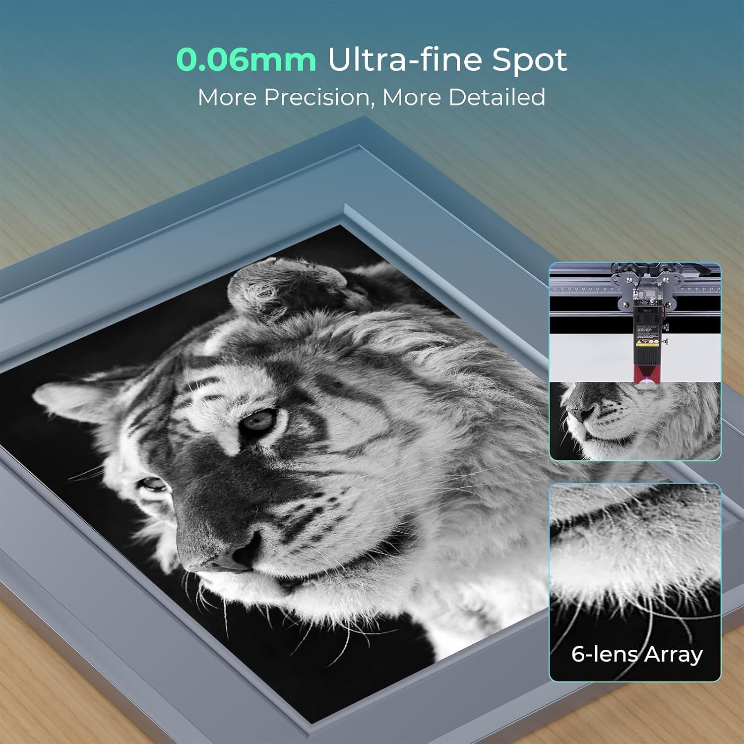 Creality Falcon 10W Laser Engraver Machine, 0.06mm High Precision Laser Engraving Machine 72W Laser  - detail view 1