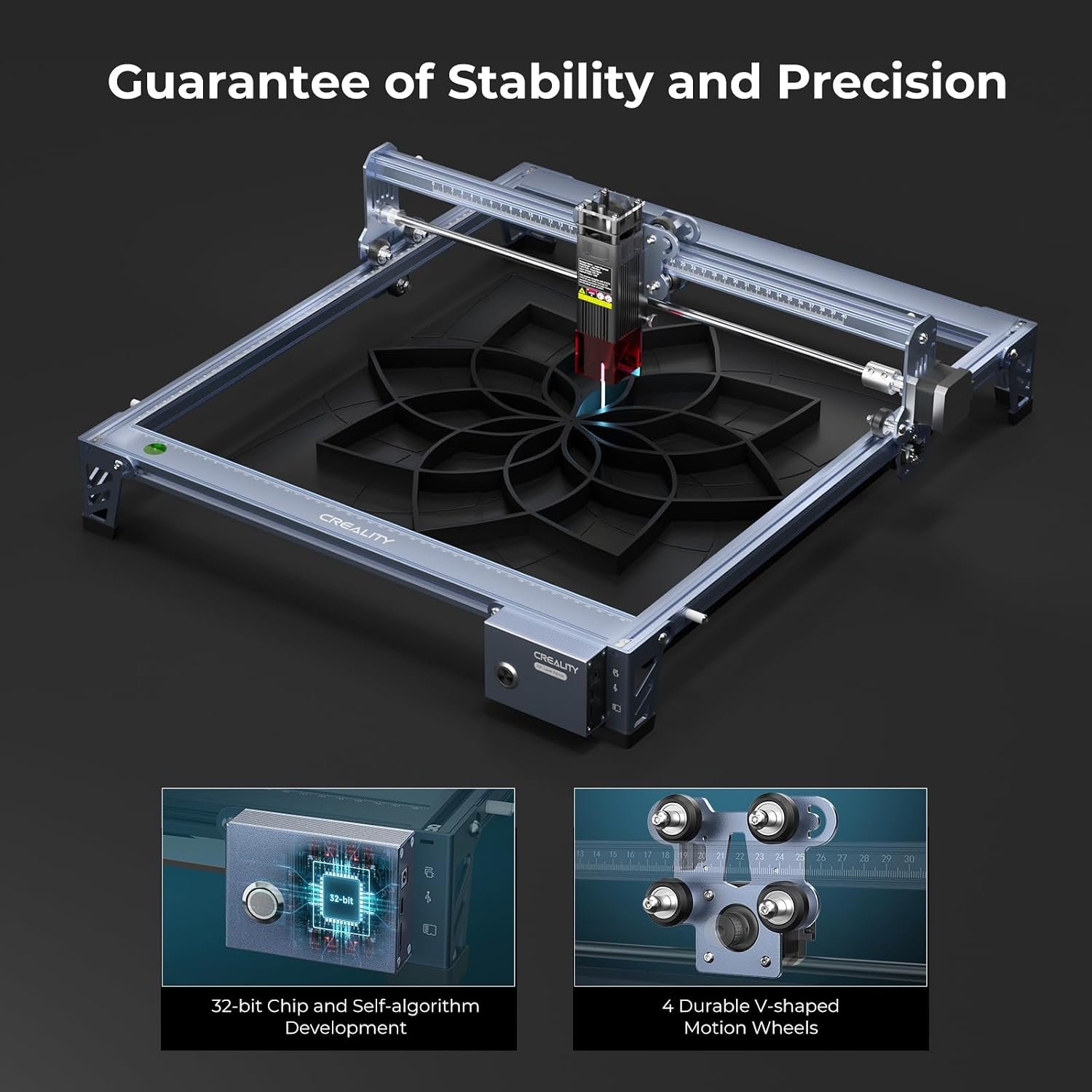 Creality Falcon 10W Laser Engraver Machine, 0.06mm High Precision Laser Engraving Machine 72W Laser  - detail view 5