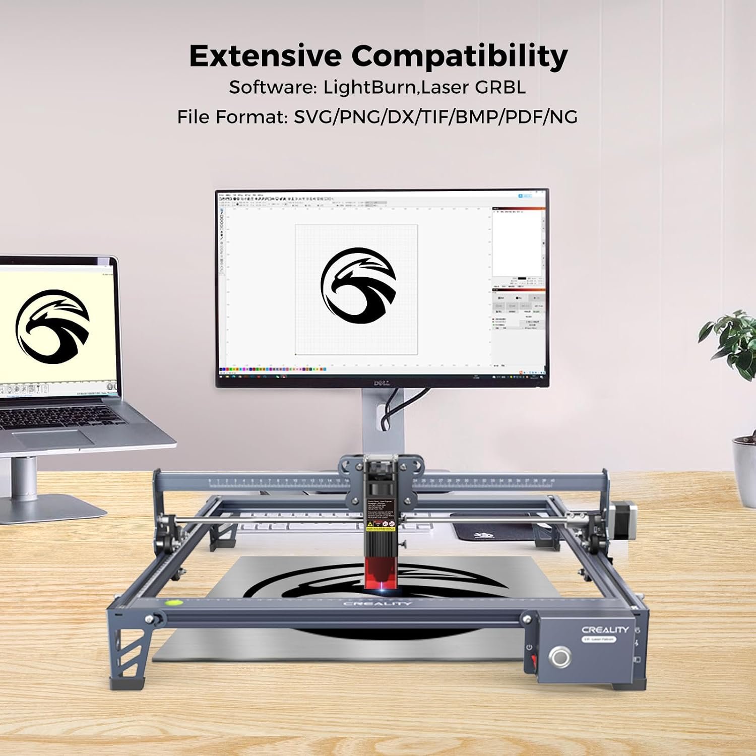 Creality Falcon 10W Laser Engraver Machine, 0.06mm High Precision Laser Engraving Machine 72W Laser  - detail view 6