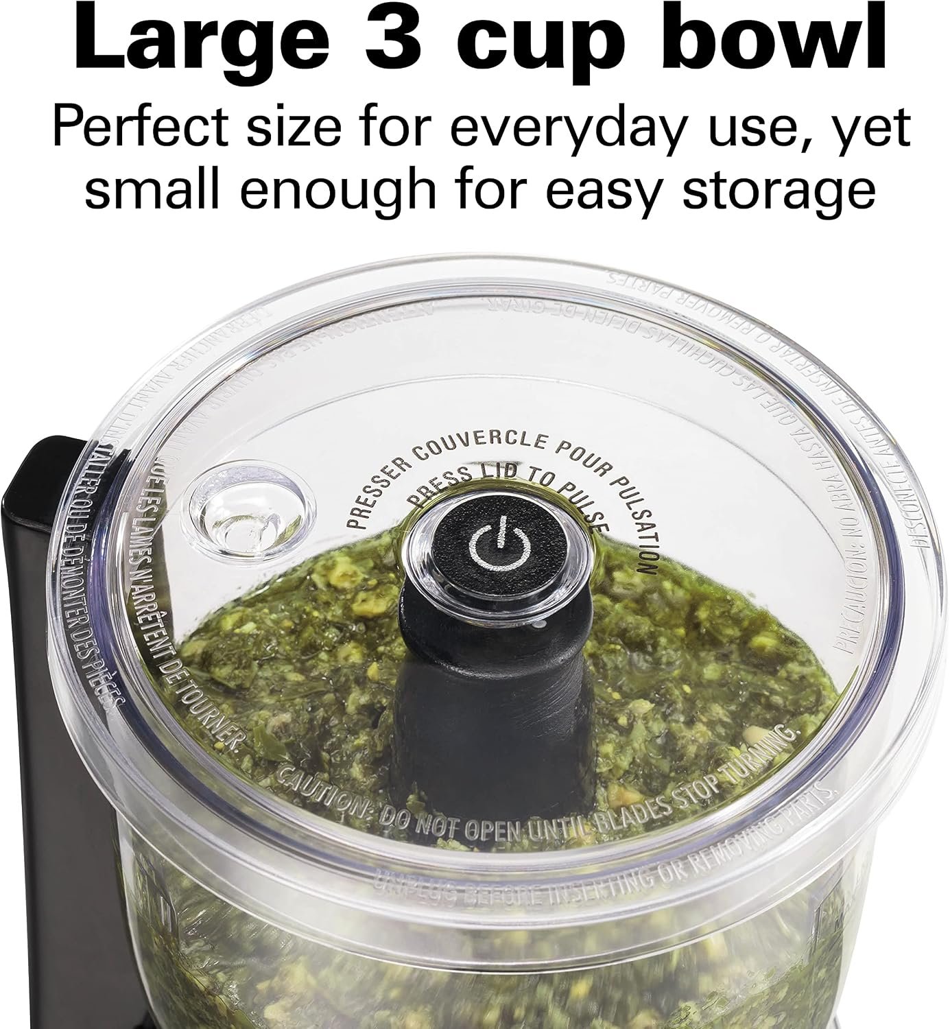 Hamilton Beach 3 Cup Electric Vegetable Chopper & Mini Food Processor - detail view 2