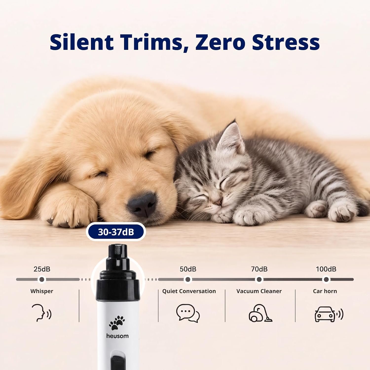 Silent Groom Pro Pet Nail Grinder | Whisper Quiet Dog Nail Grinder - detail view 2