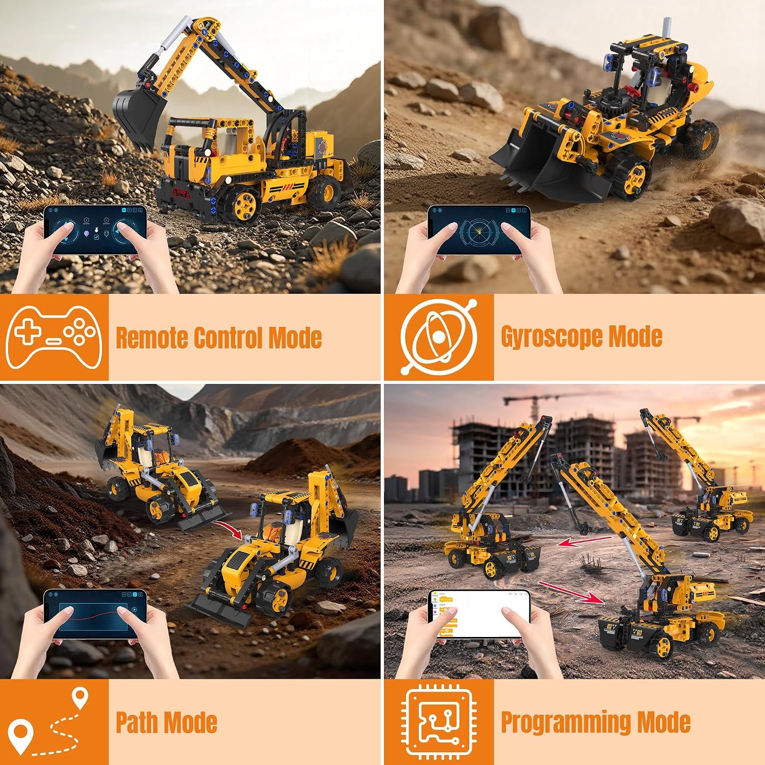 5-in-1 STEM Robot Building Set with Remote Control - detail view 4
