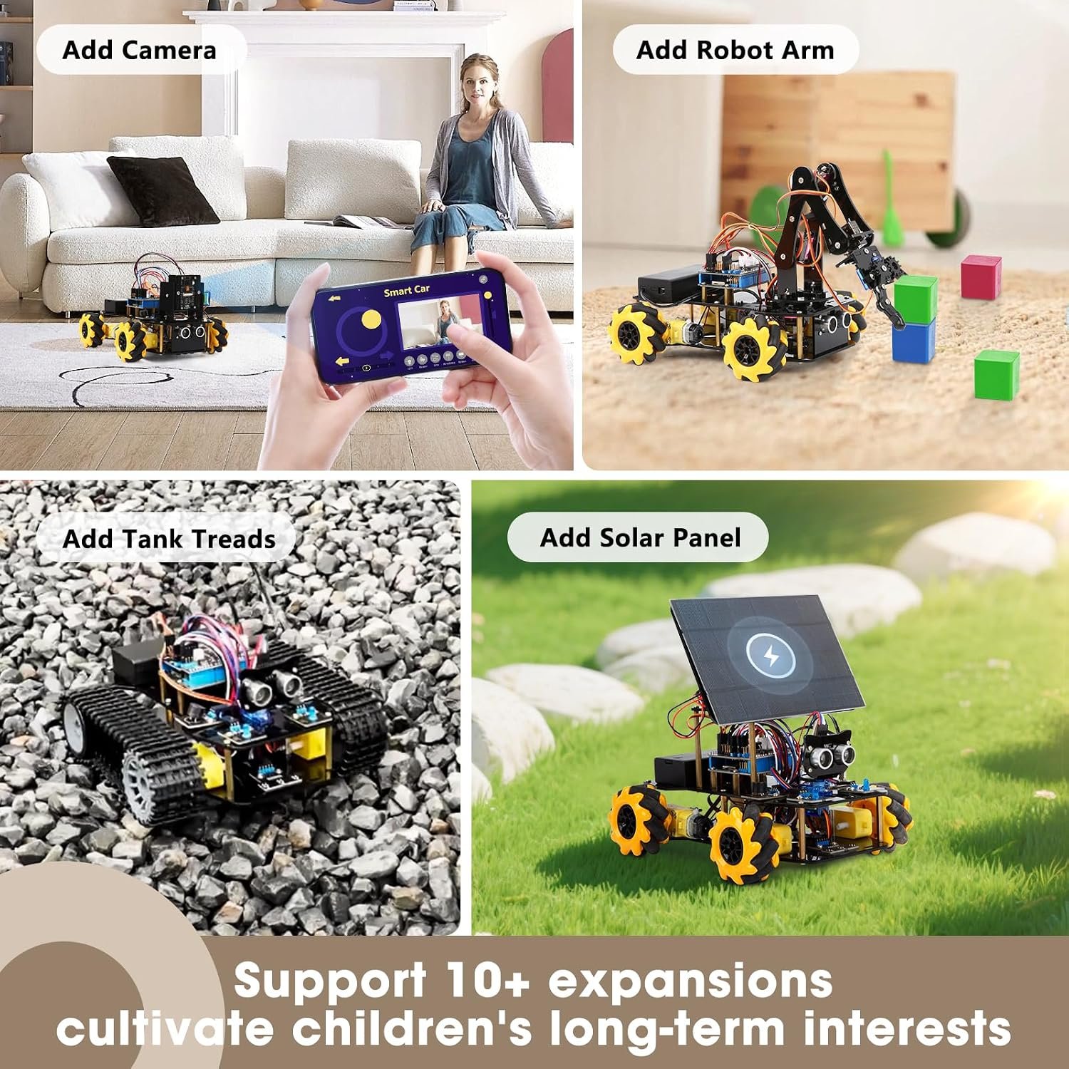 5DOF Robot Arm Car Kit for Kids, ESP32 App Control - detail view 6