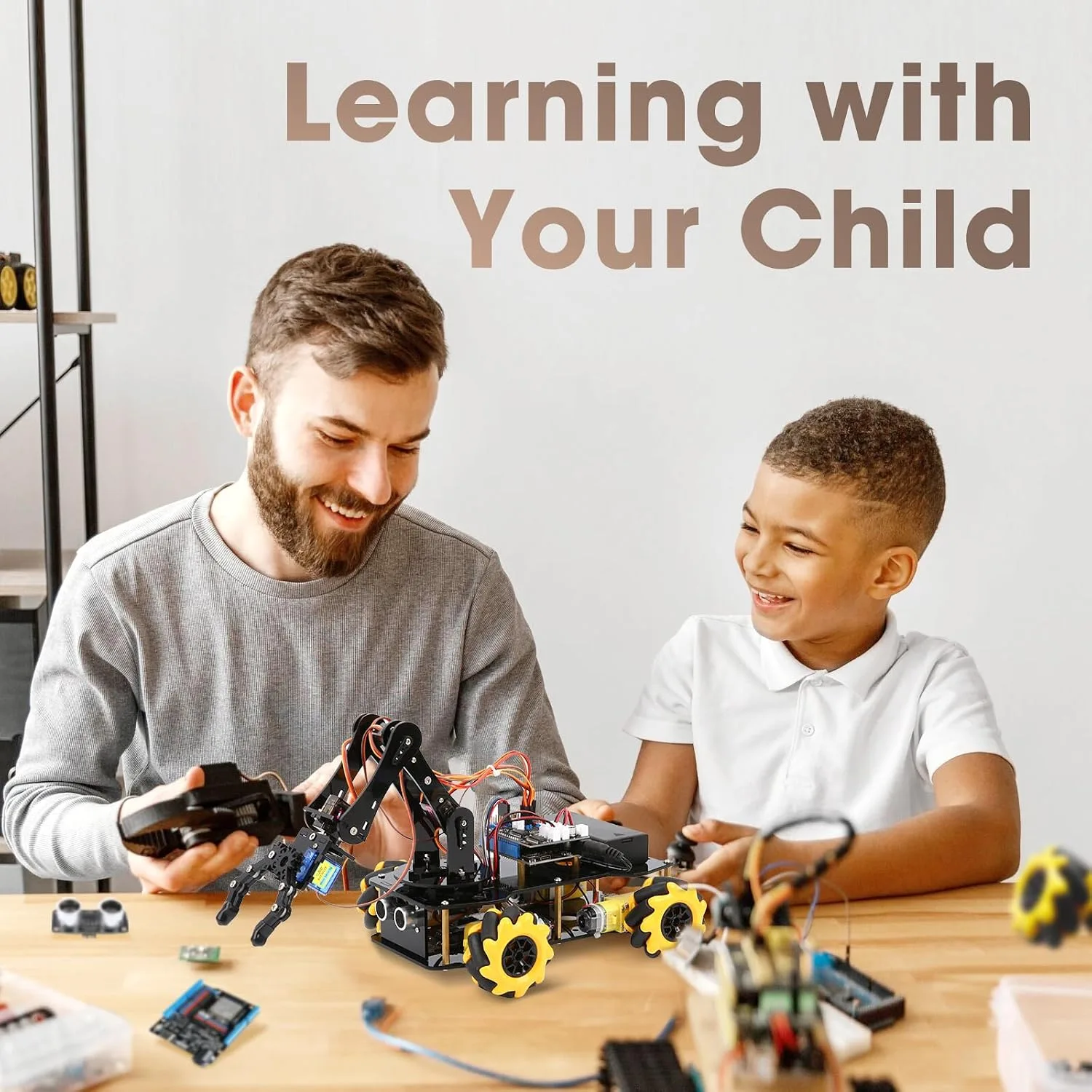 5DOF Robot Arm Car Kit for Kids, ESP32 App Control - detail view 7