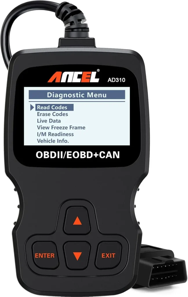 ANCEL AD310 Classic Enhanced Universal OBD II Scanner Car Engine Fault Code Reader, black