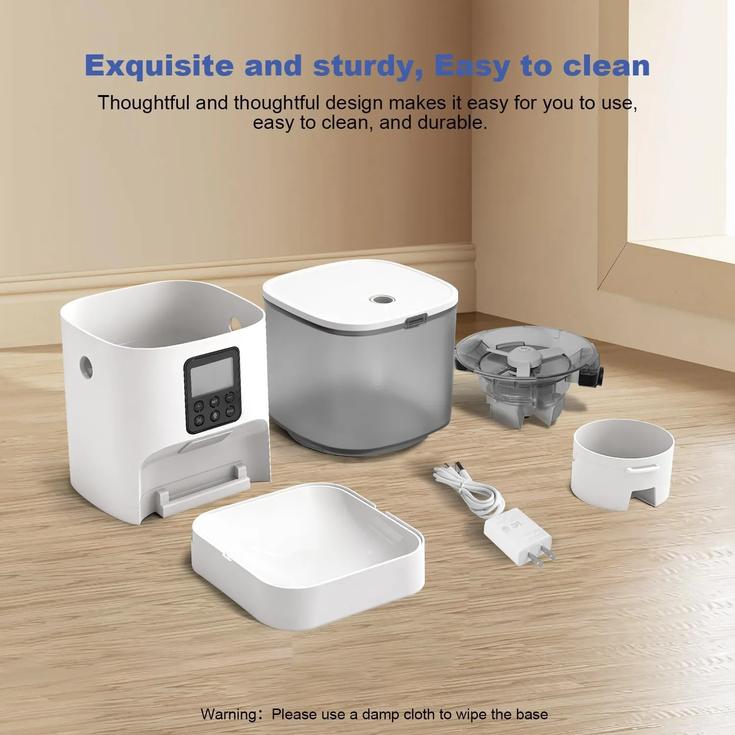 ANDOLL HOME Automatic Cat Feeder 4L with Voice Recording - detail view 1