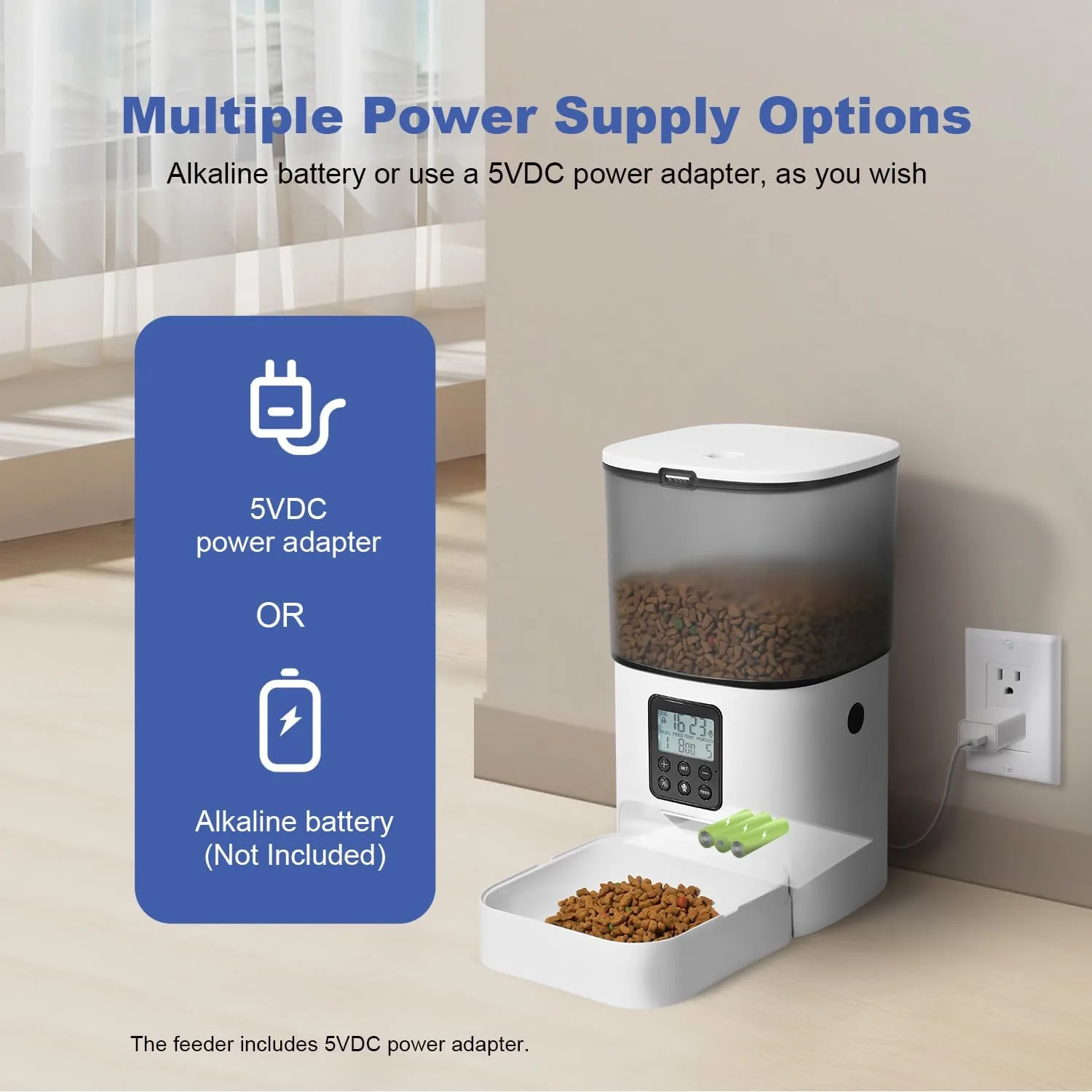 ANDOLL HOME Automatic Cat Feeder 4L with Voice Recording - detail view 2