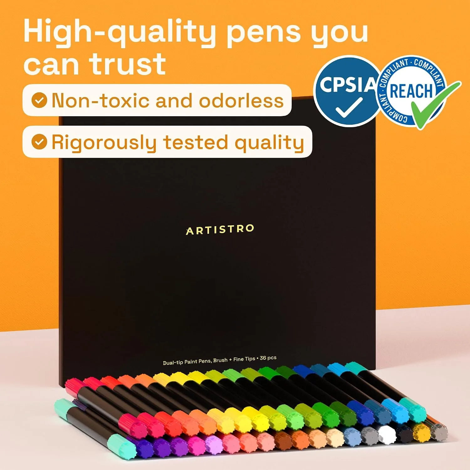 ARTISTRO 36 Dual-Tip Acrylic Paint Markers - detail view 7