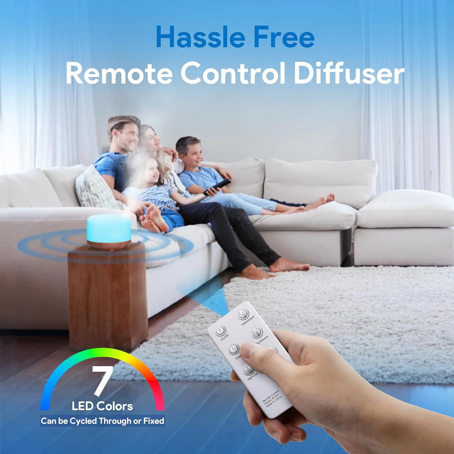 ASAKUKI Essential Oil Diffuser 500ml with Remote Control - detail view 4