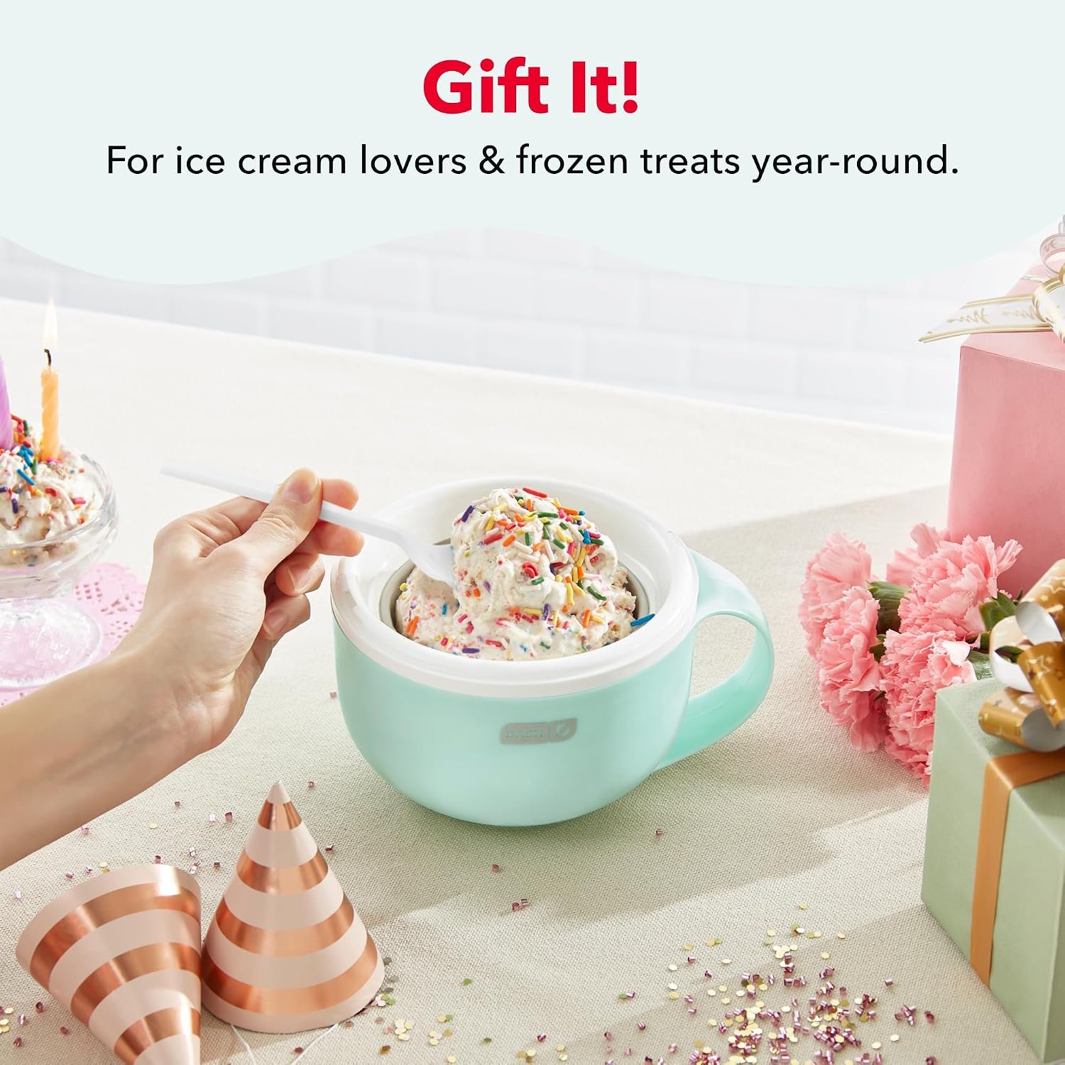 Dash My Mug Ice Cream Maker 2 Pack, Half-Pint Mugs - detail view 8