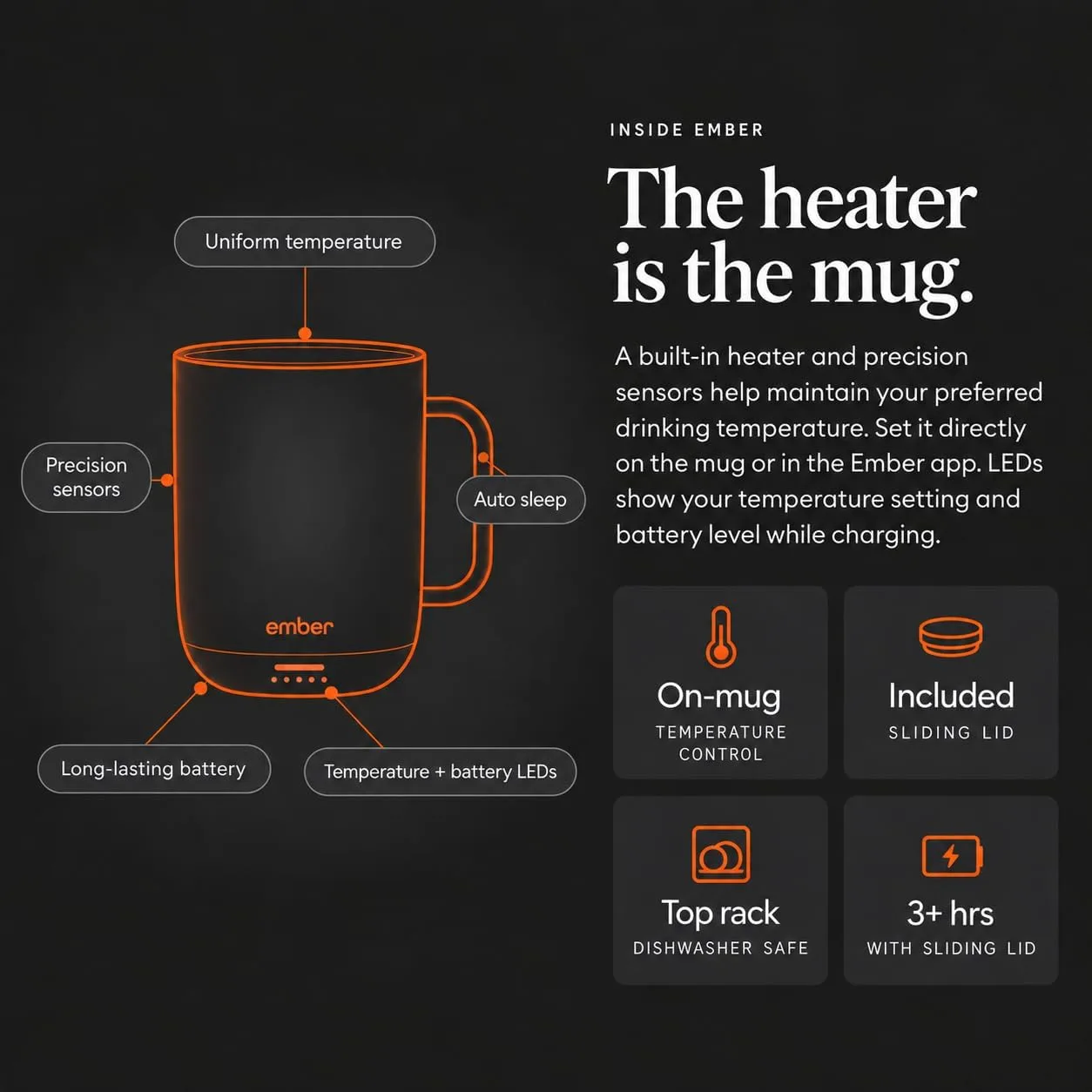 Ember Mug 3 Smart Heated Coffee Mug with Temperature Control - detail view 6