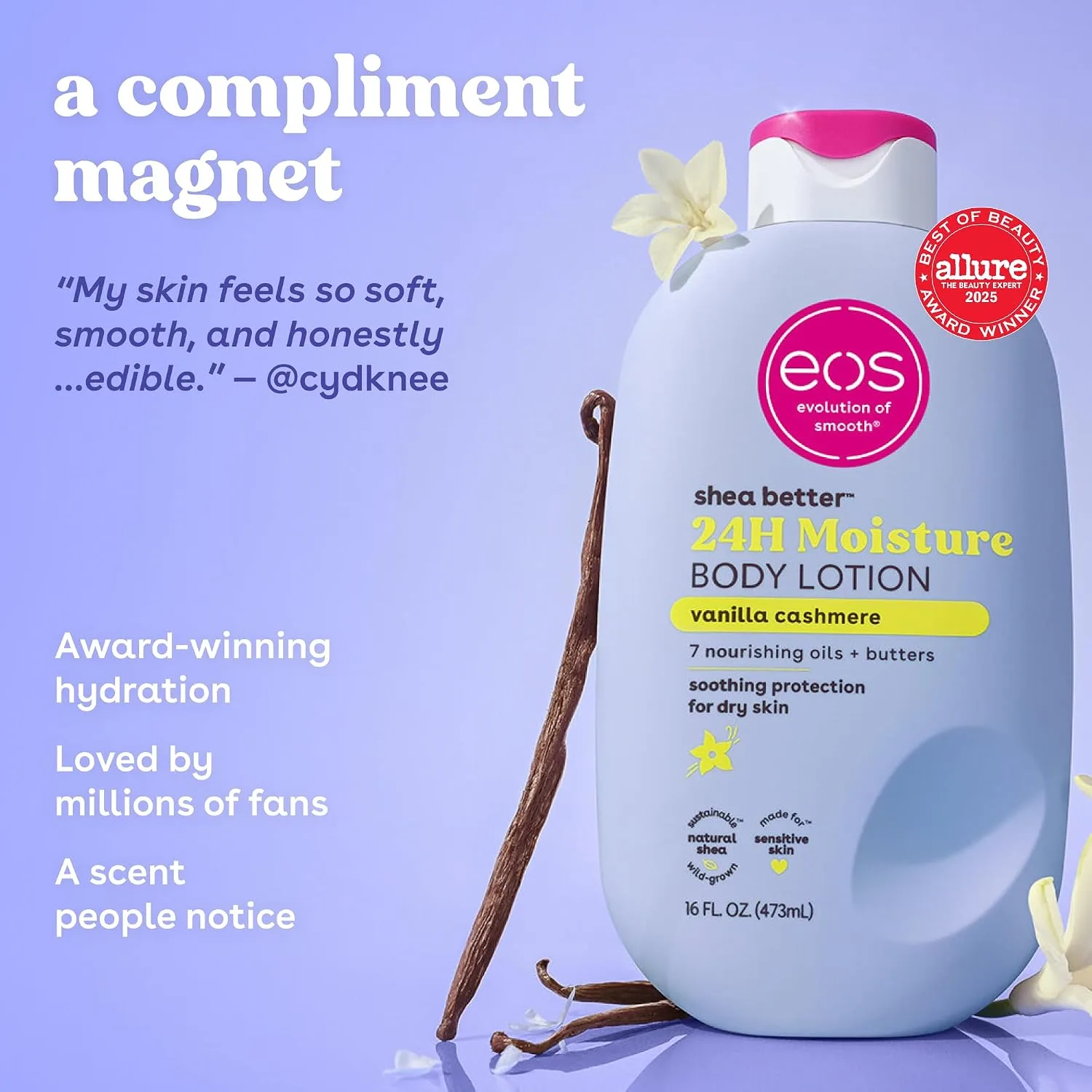 eos Shea Better Body Lotion - Vanilla Cashmere - detail view 3