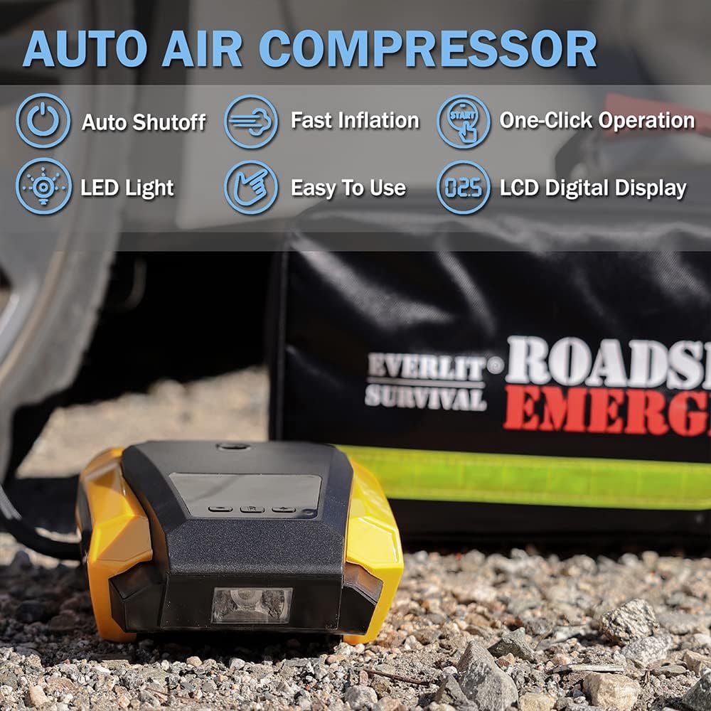 Everlit Survival Car Emergency Kit with Tire Inflator - detail view 2