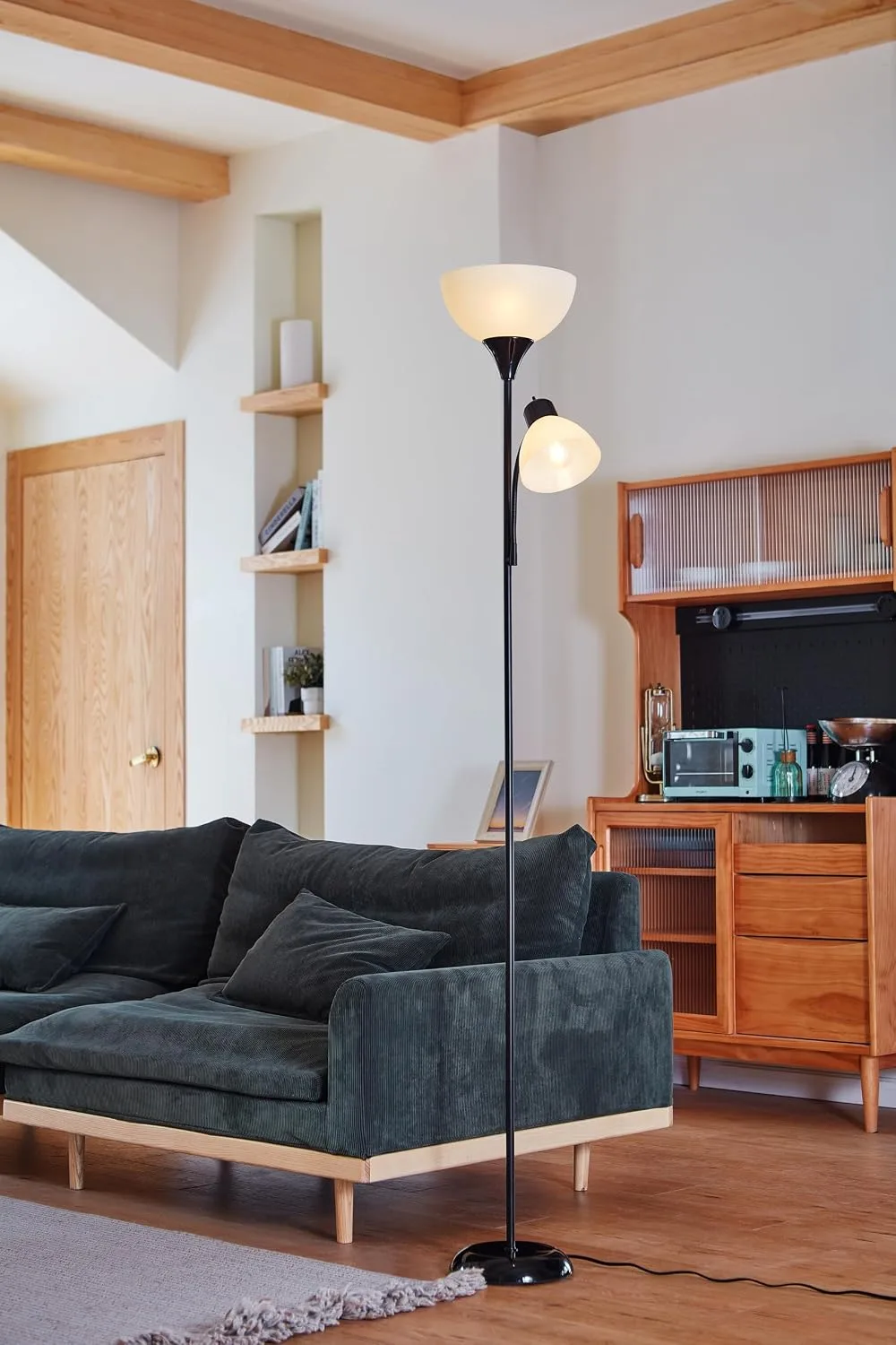 Globe Electric 72" Floor Lamp with Reading Light - detail view 1