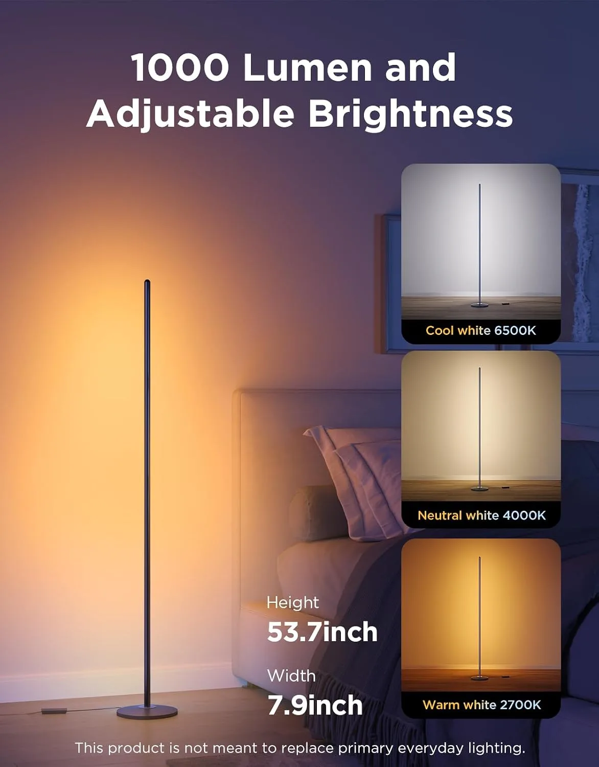 Govee RGBIC Floor Lamp Basic - Smart Multicolor LED - detail view 1