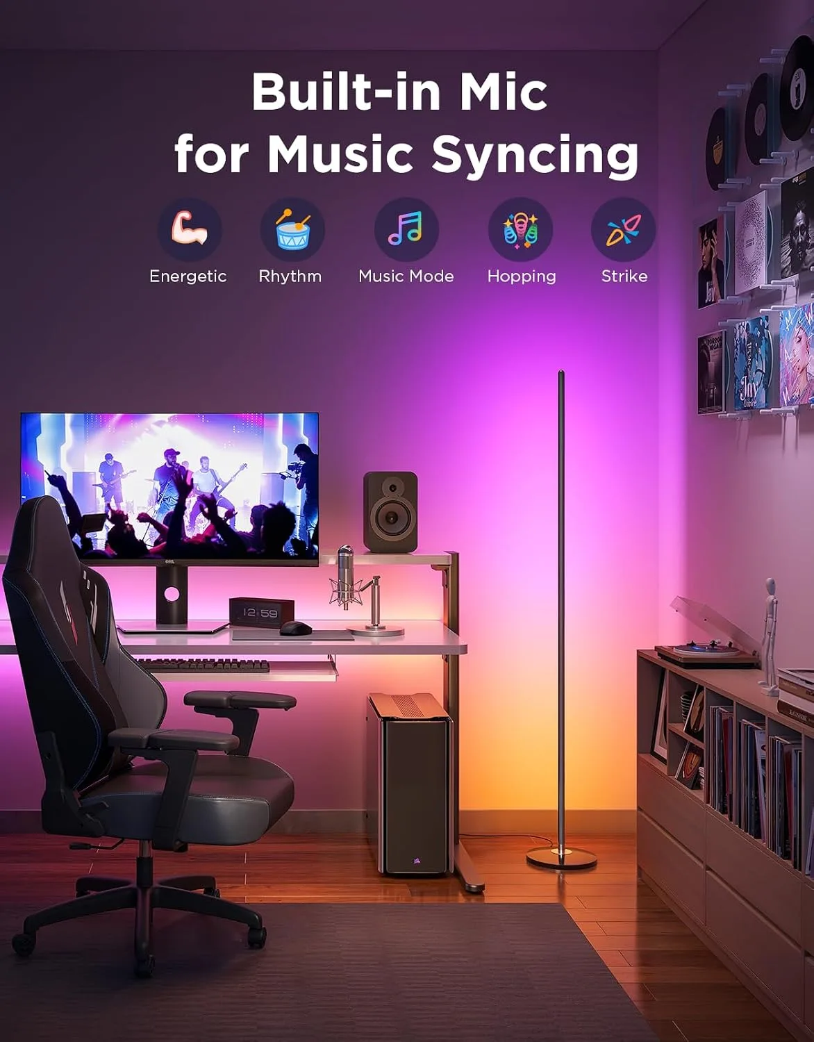 Govee RGBIC Floor Lamp Basic - Smart Multicolor LED - detail view 4