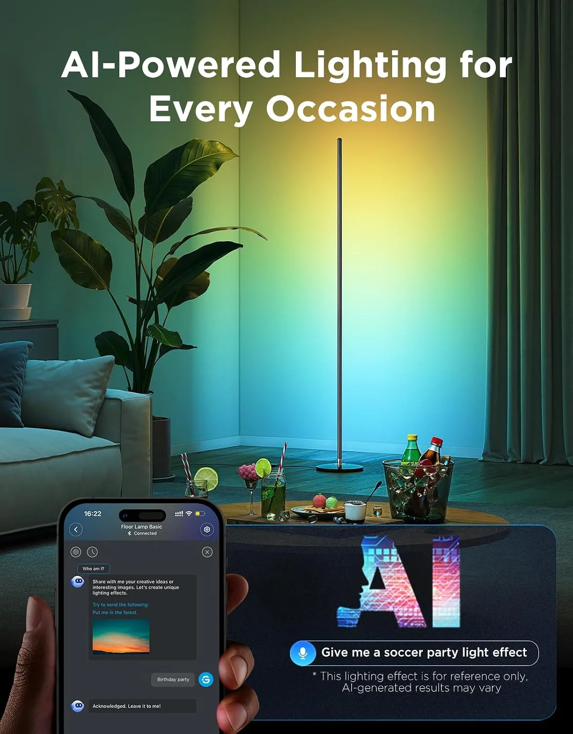 Govee RGBIC Floor Lamp Basic - Smart Multicolor LED - detail view 5