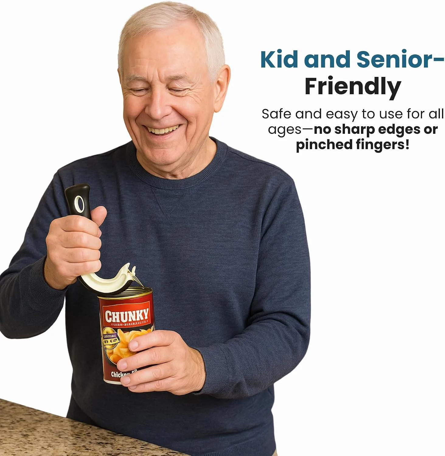 Jokari Ring Pull Can Opener with Non-Slip Grip - detail view 3