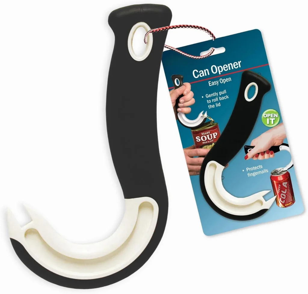 Jokari Ring Pull Can Opener with non-slip grip, black
