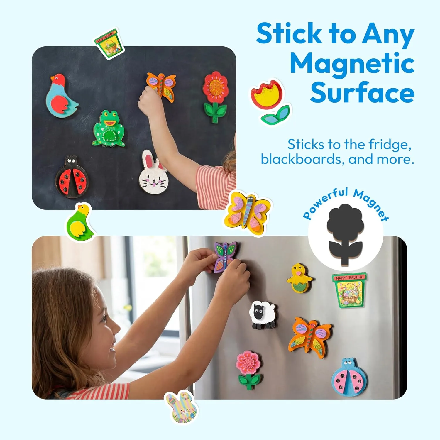 JOYIN 12 Wooden Magnet Painting Kit for Kids Ages 3-8 - detail view 7