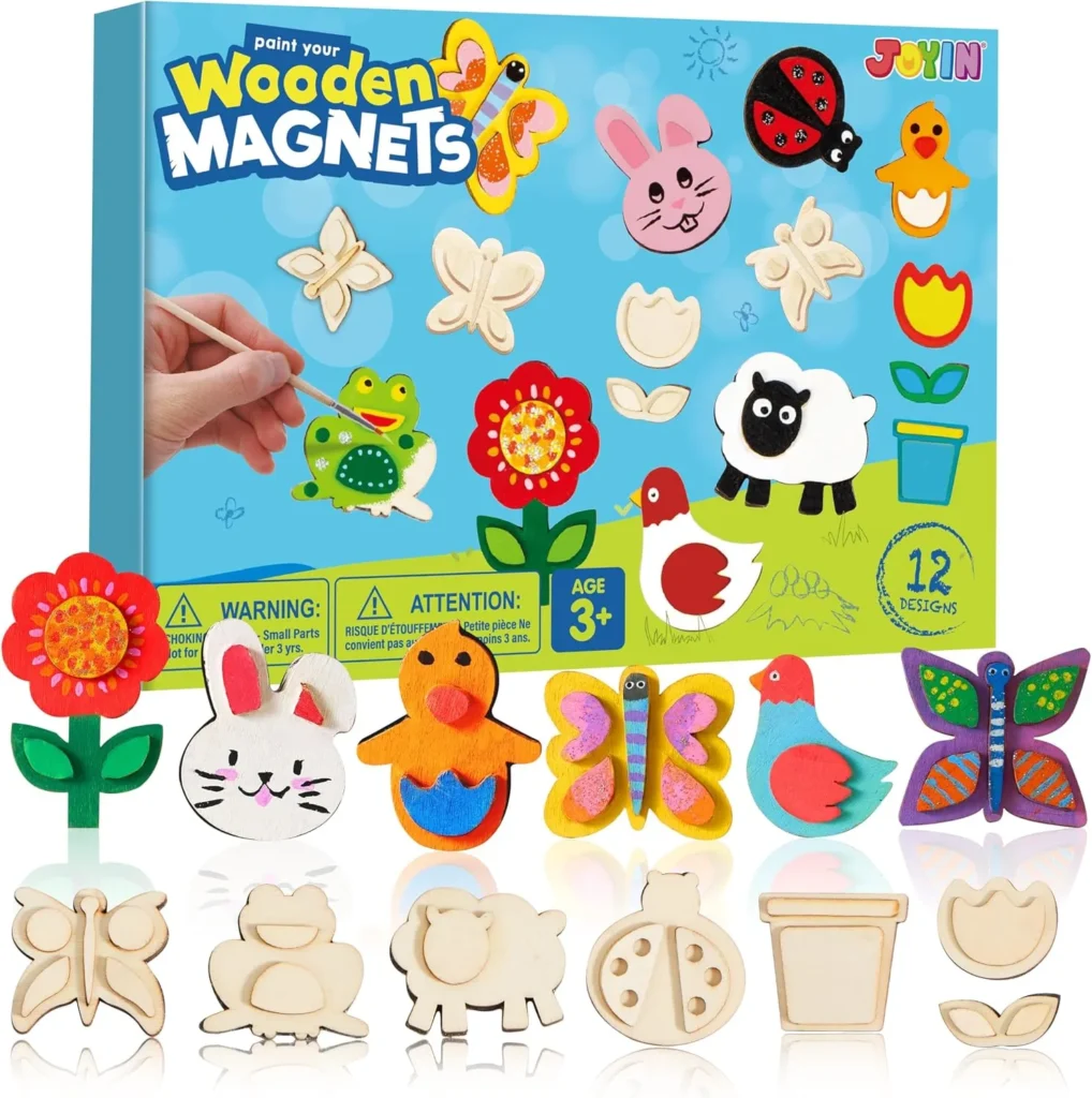 JOYIN 12 Wooden Magnet Painting Kit