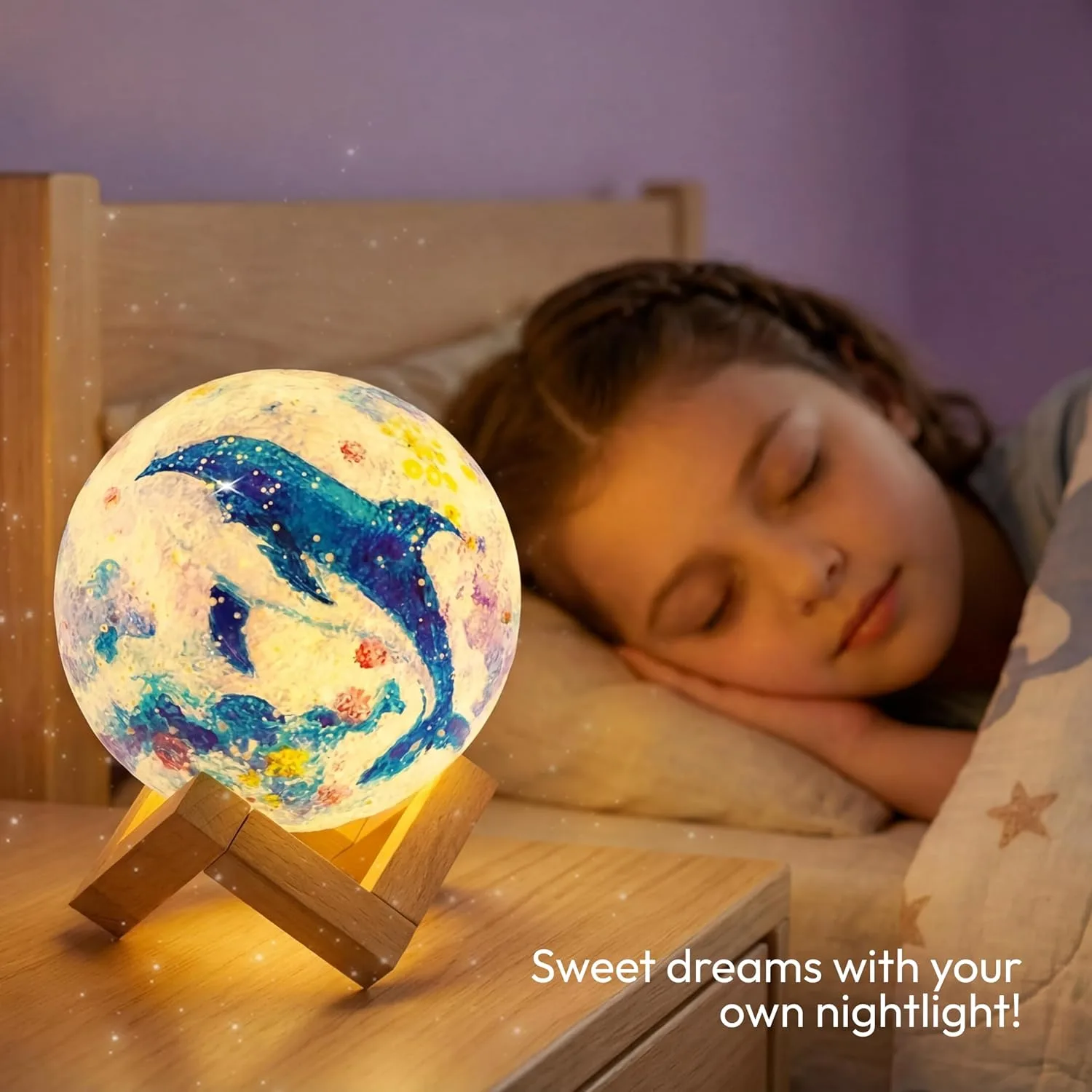 Klever Kits DIY 3D Moon Night Light - Paint Your Own - detail view 4