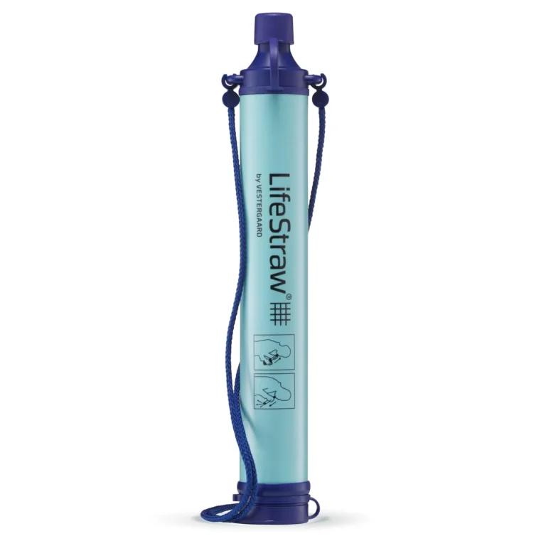 LifeStraw Personal Water Filter for Hiking, Travel and Emergency, Blue