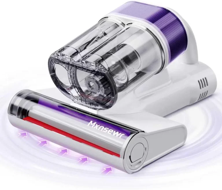 Mattress vacuum cleaner with UV-C light and heat drying function