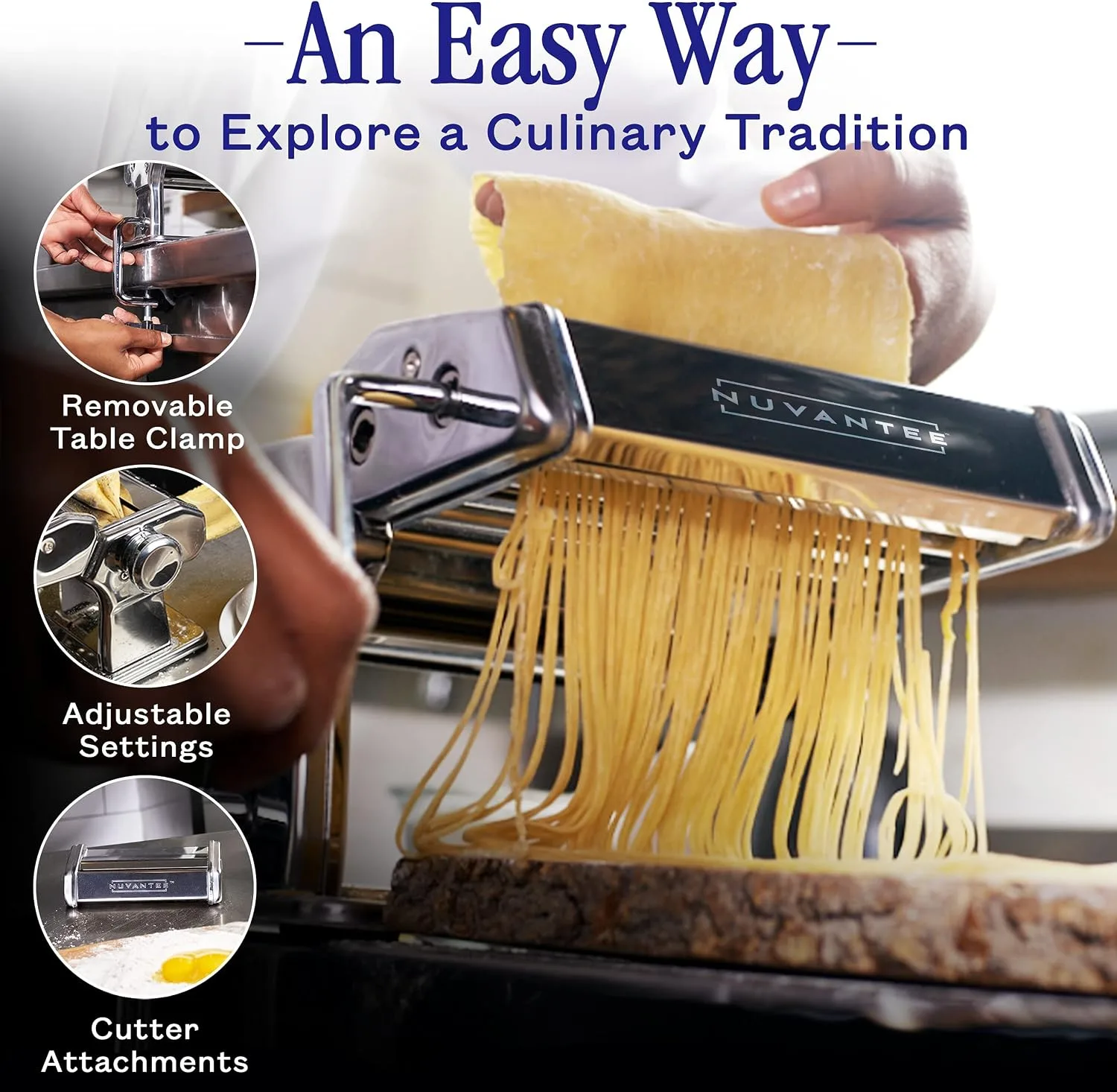 Nuvantee Pasta Maker with 7 Thickness Settings - detail view 4