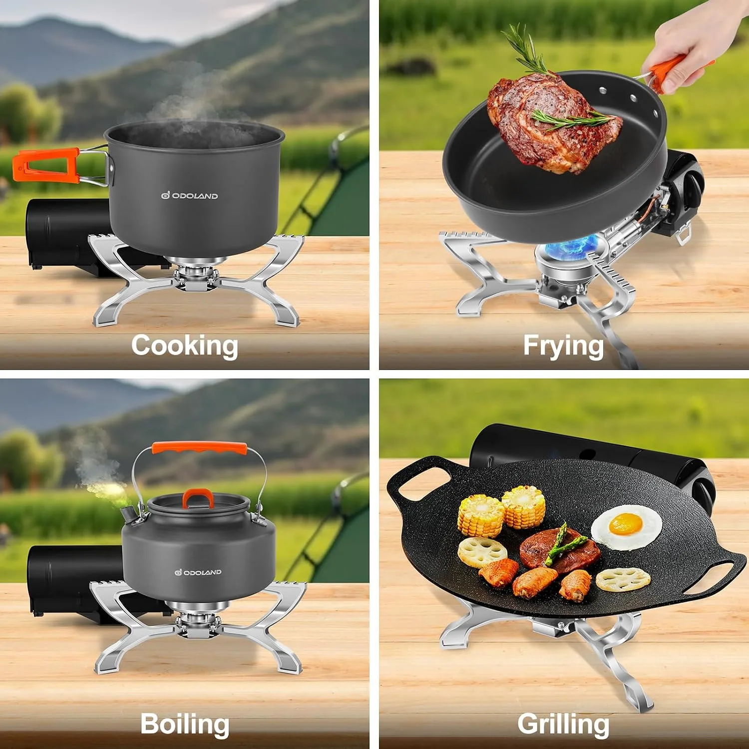 Odoland Portable Camping Stove Butane 1400W Gas Stove - detail view 5