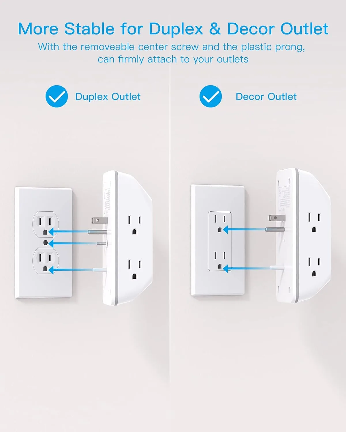 Outlet Extender with Night Light and Surge Protection - detail view 4