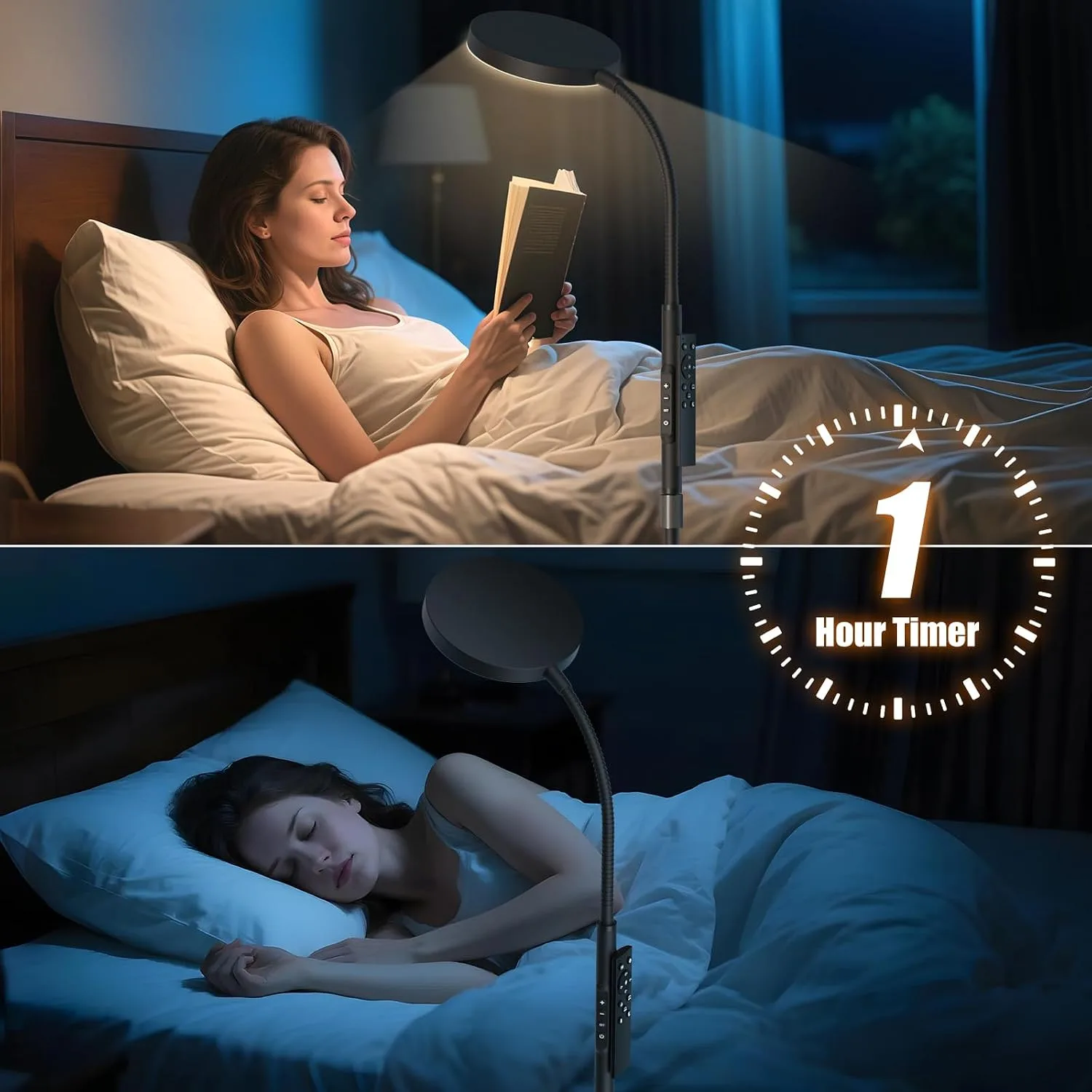 PACOVY Floor Lamp – Adjustable 120 LED Reading Light - detail view 6