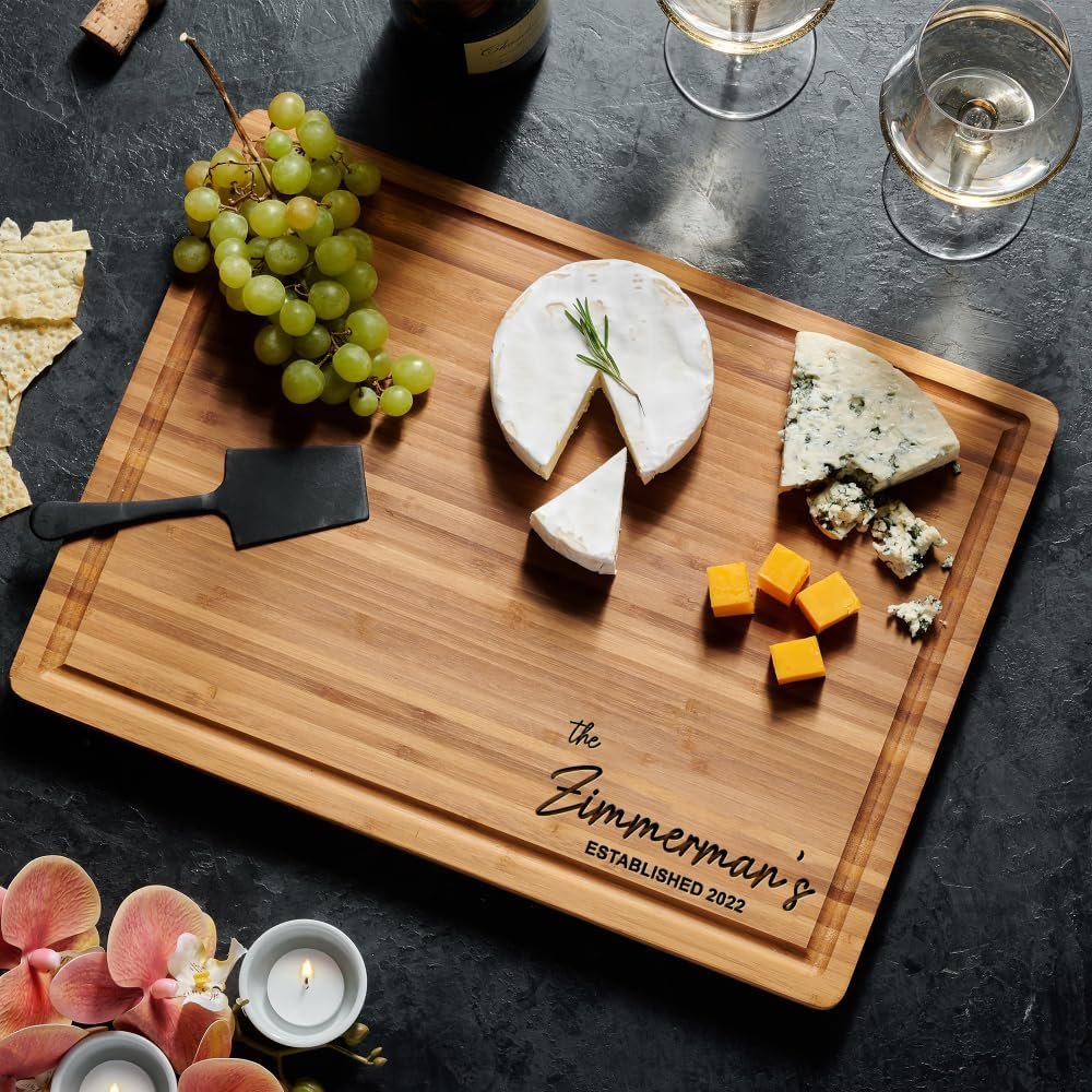 Personalized Bamboo Cutting Board, Custom Engraved - detail view 6