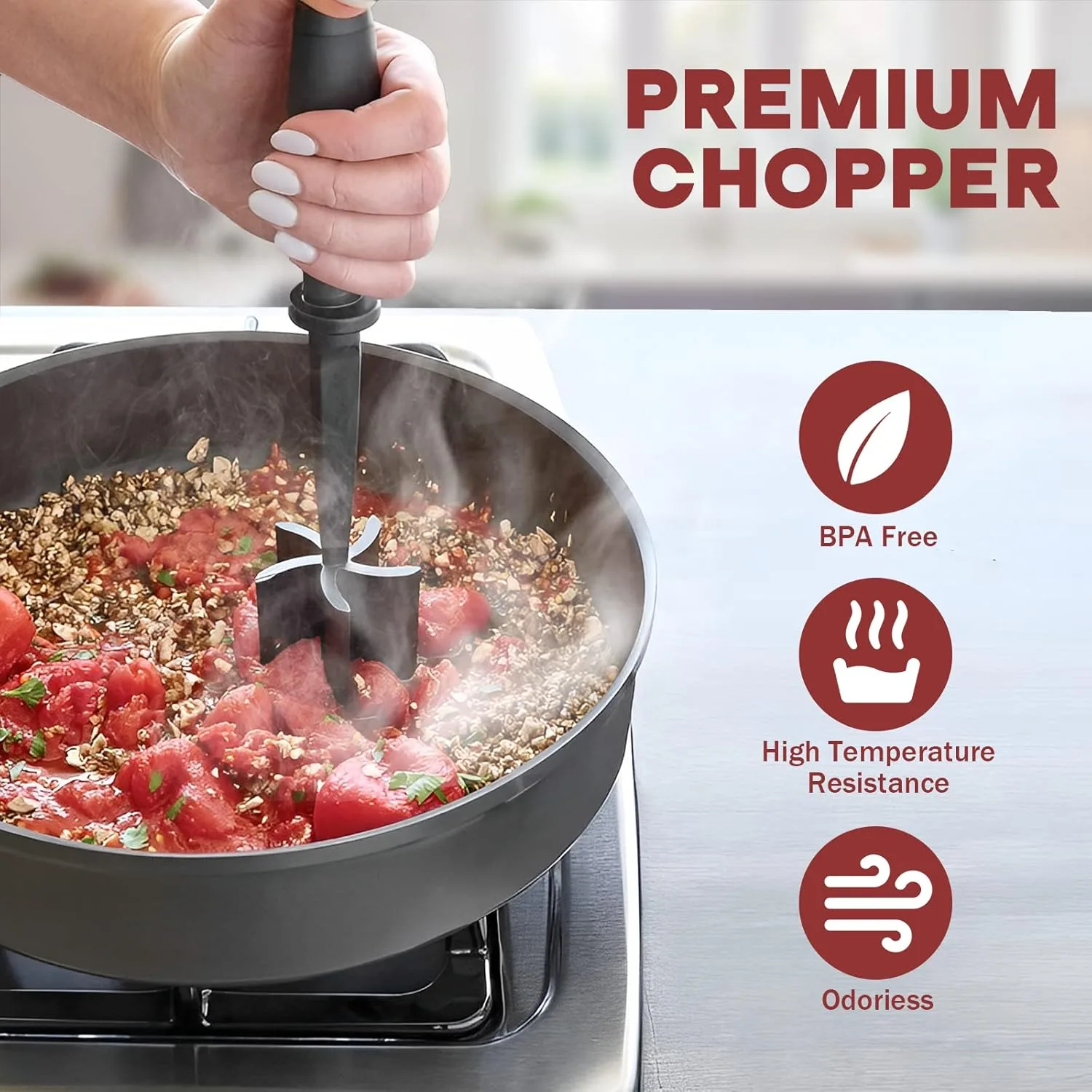 PGYARD Meat Chopper with Five Beveled Blades - detail view 4