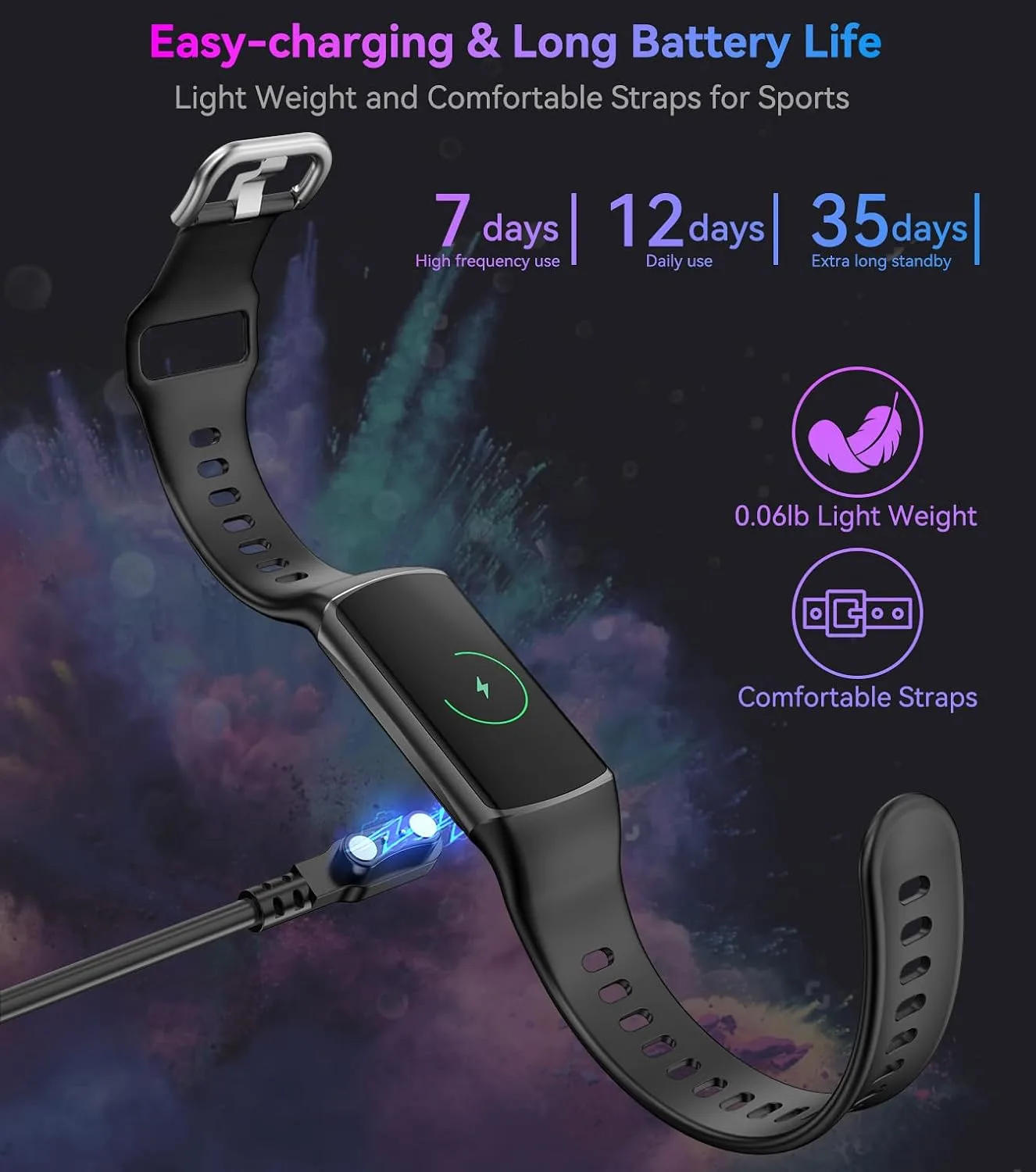 Smart Watch Fitness Tracker with 120+ Sports Modes - detail view 2