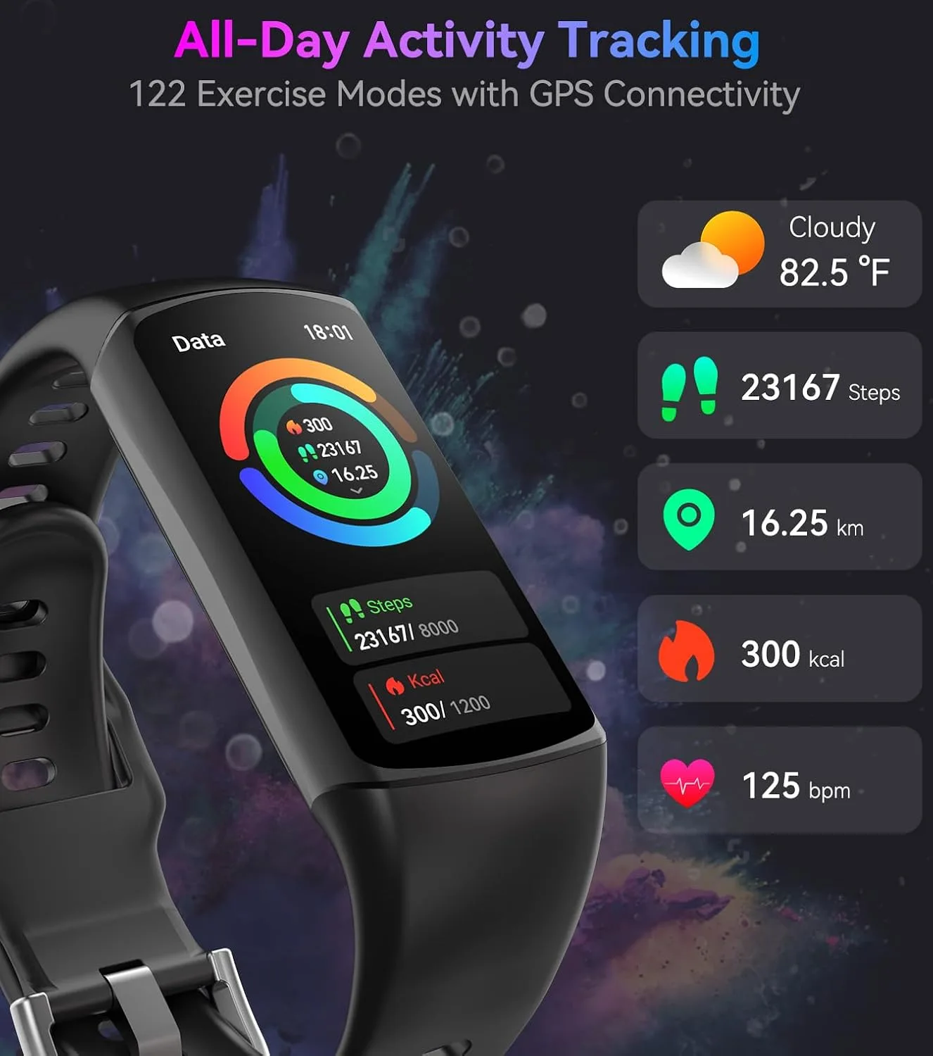 Smart Watch Fitness Tracker with 120+ Sports Modes - detail view 4