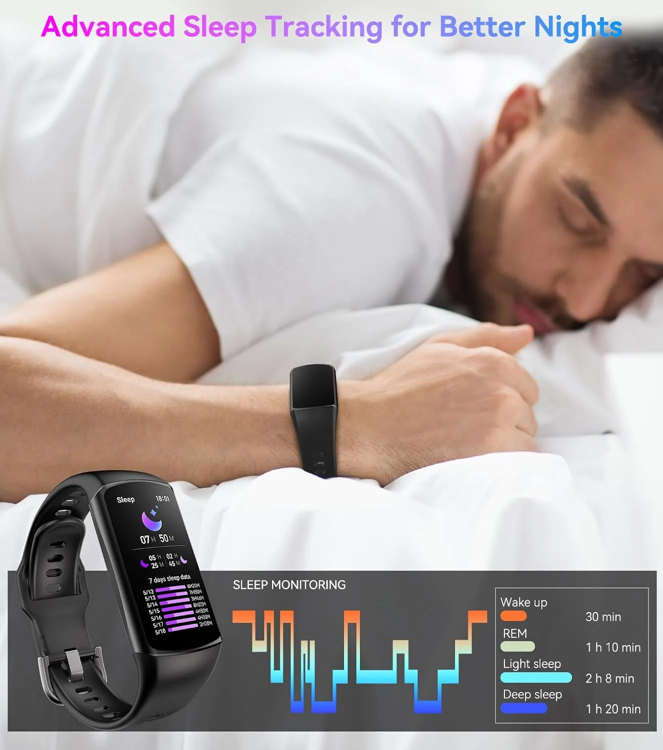 Smart Watch Fitness Tracker with 120+ Sports Modes - detail view 6