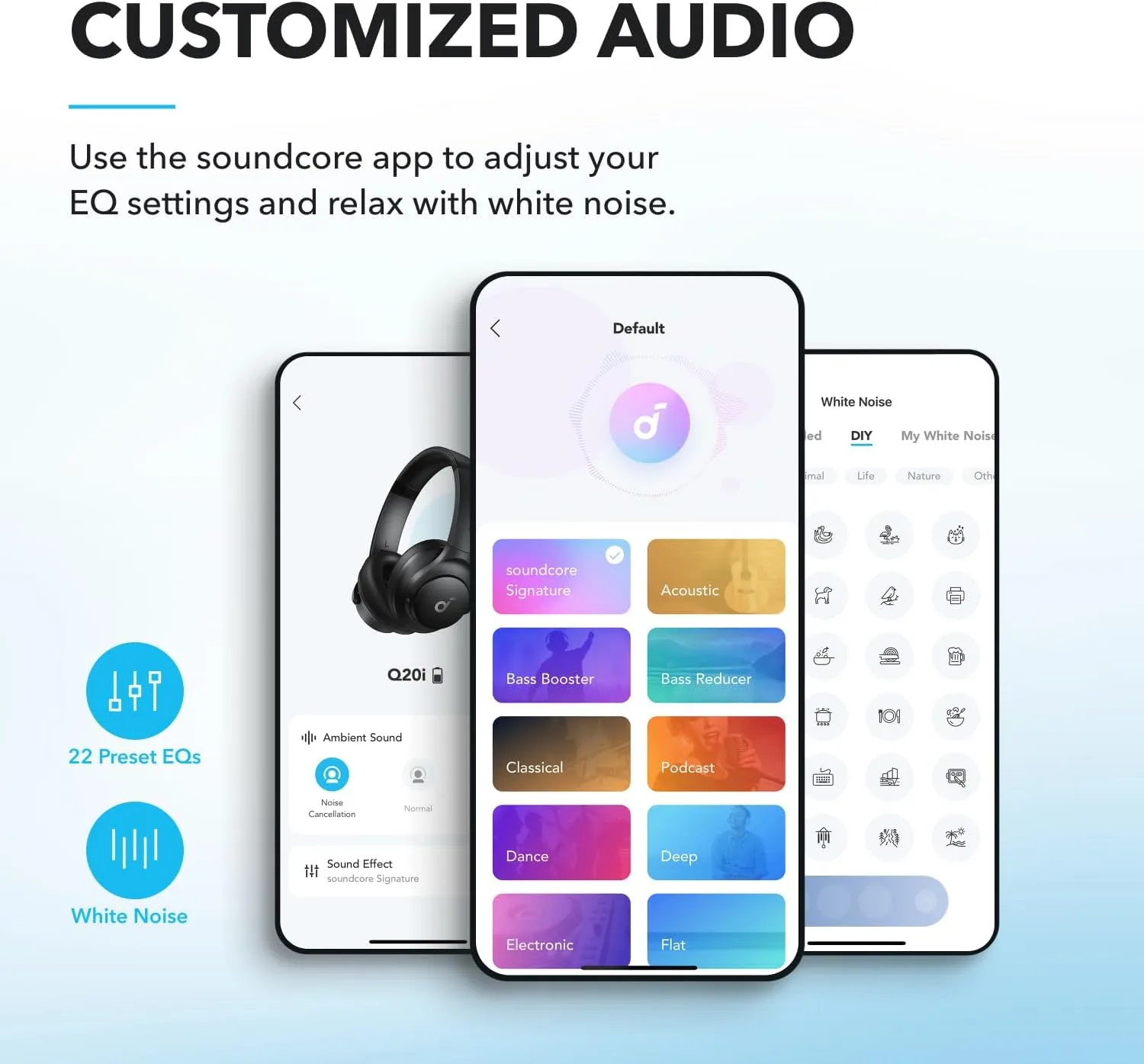 Soundcore Q20i Hybrid Active Noise Cancelling Headphones - detail view 3