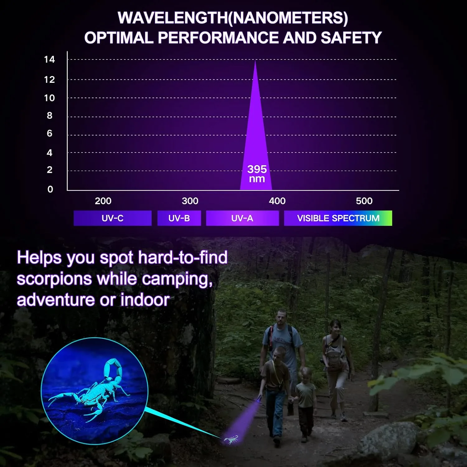 Vansky 395nm UV Flashlight - Pet Urine Detection - detail view 5