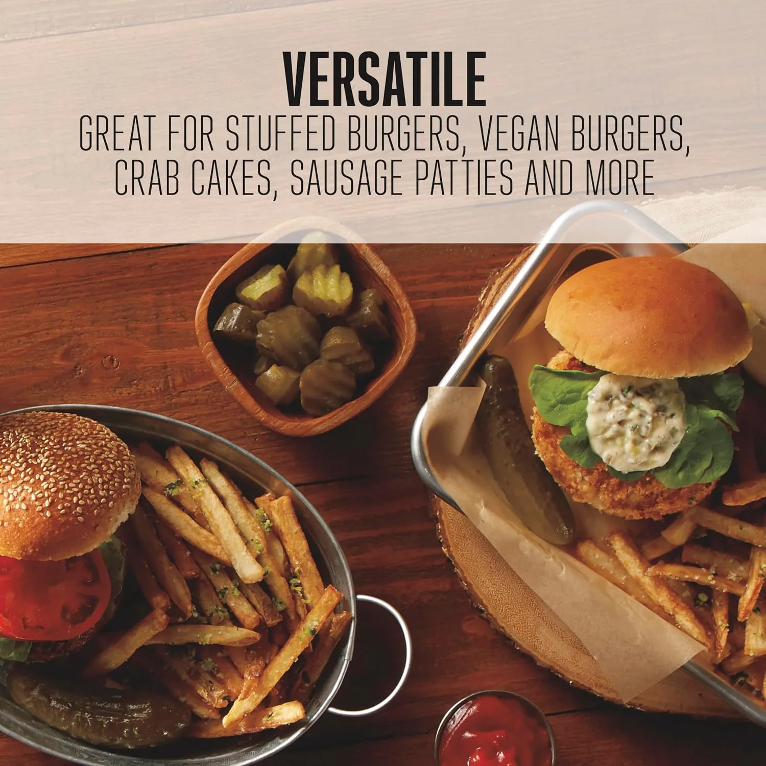 Weston Single Burger Press, 4.5" Adjustable Patty Maker - detail view 2