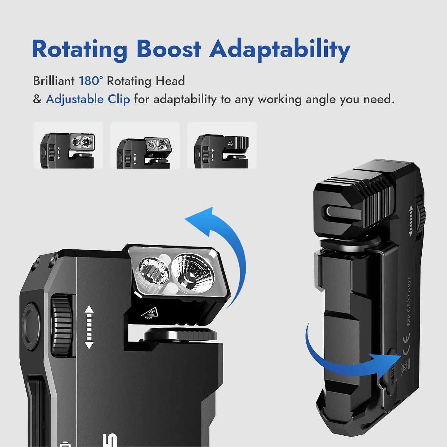 WUBEN G5 Rechargeable EDC Flashlight - detail view 5
